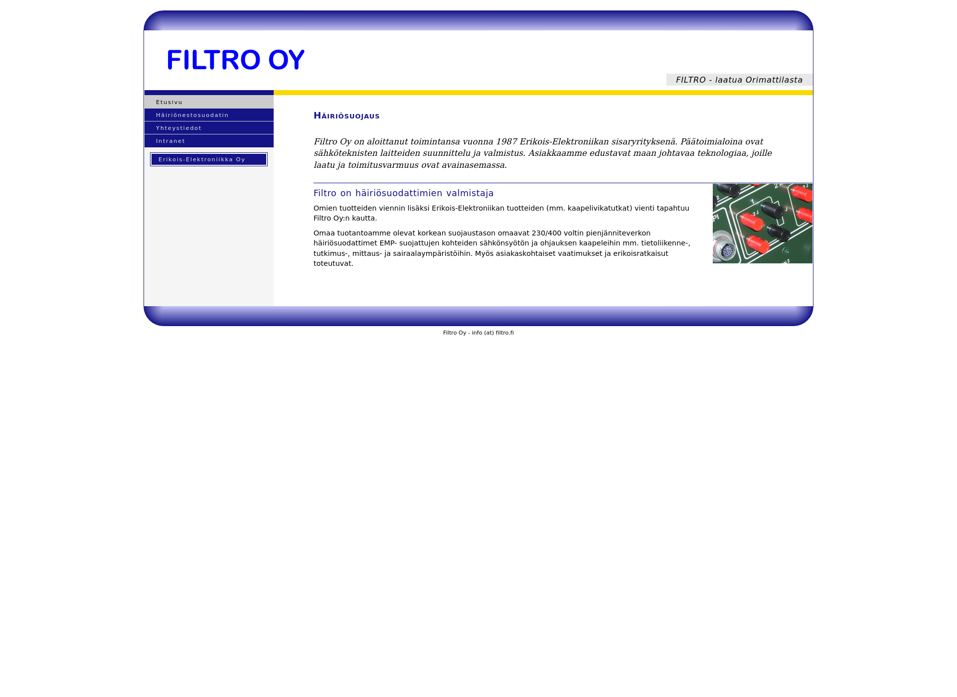 Screenshot for filtro.fi