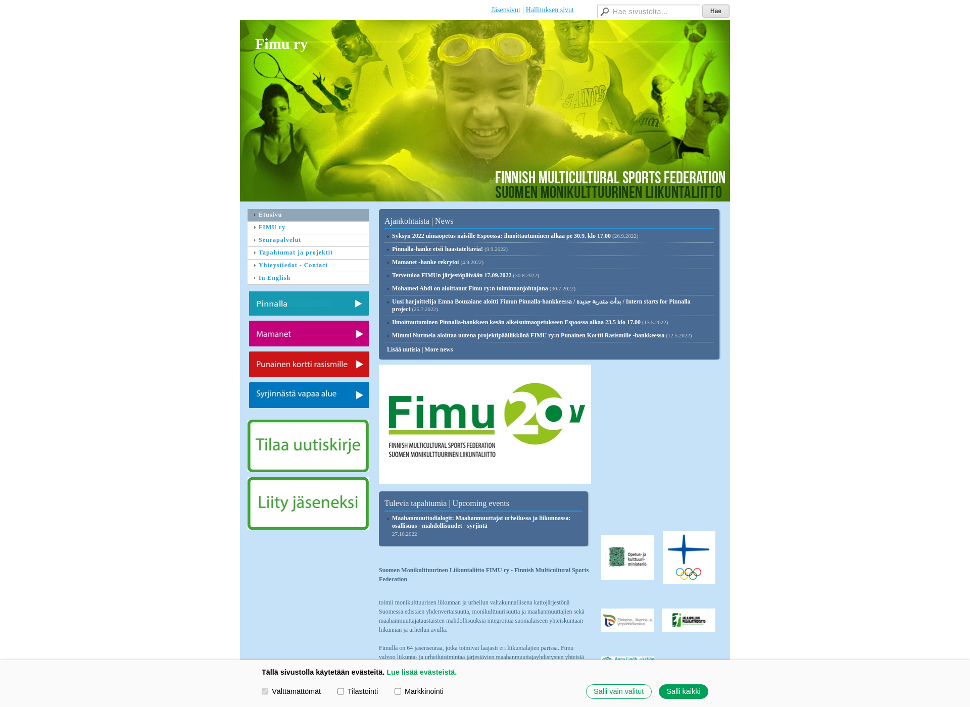 Screenshot for fimu.fi