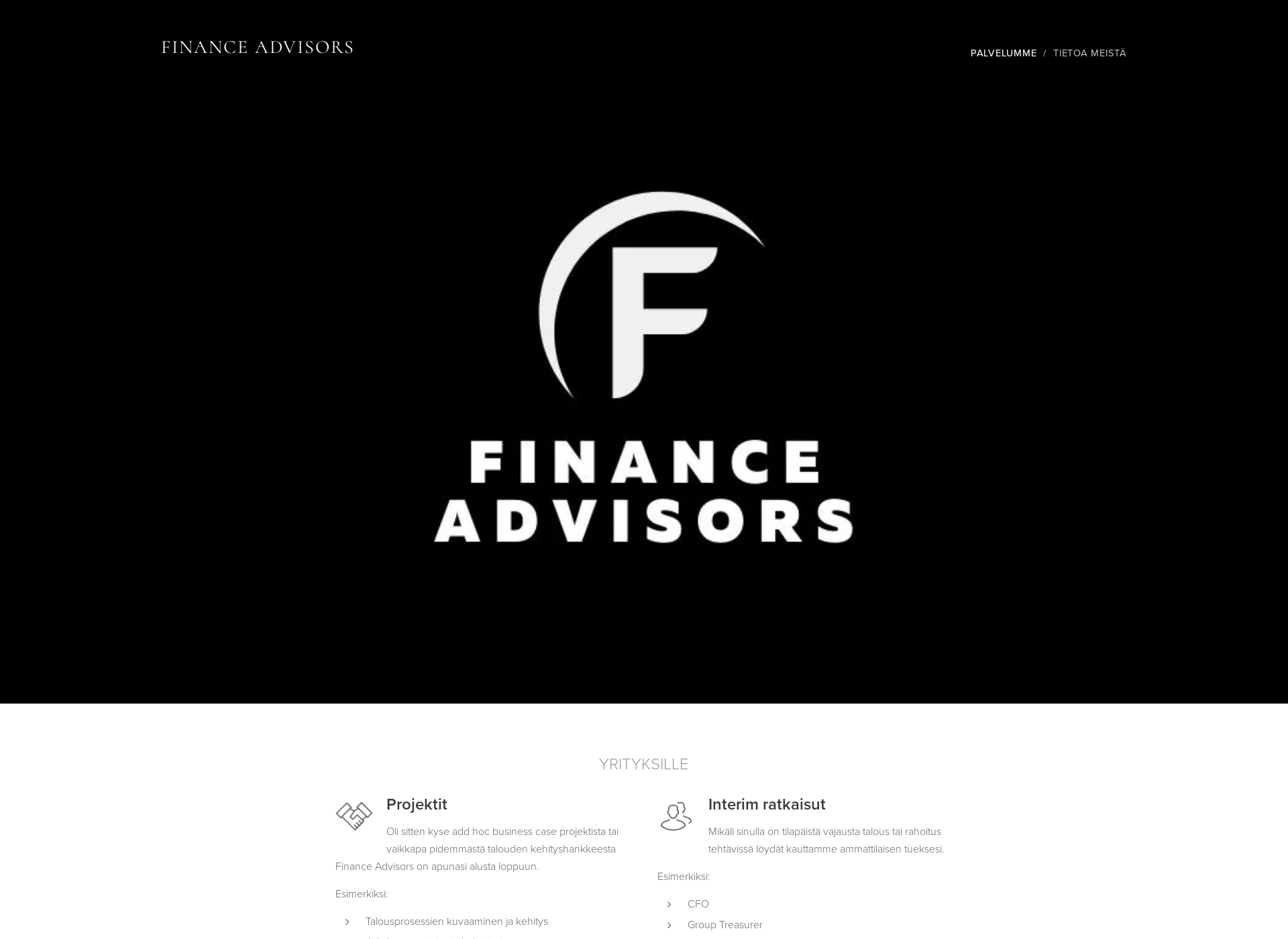 Screenshot for financeadvisors.fi