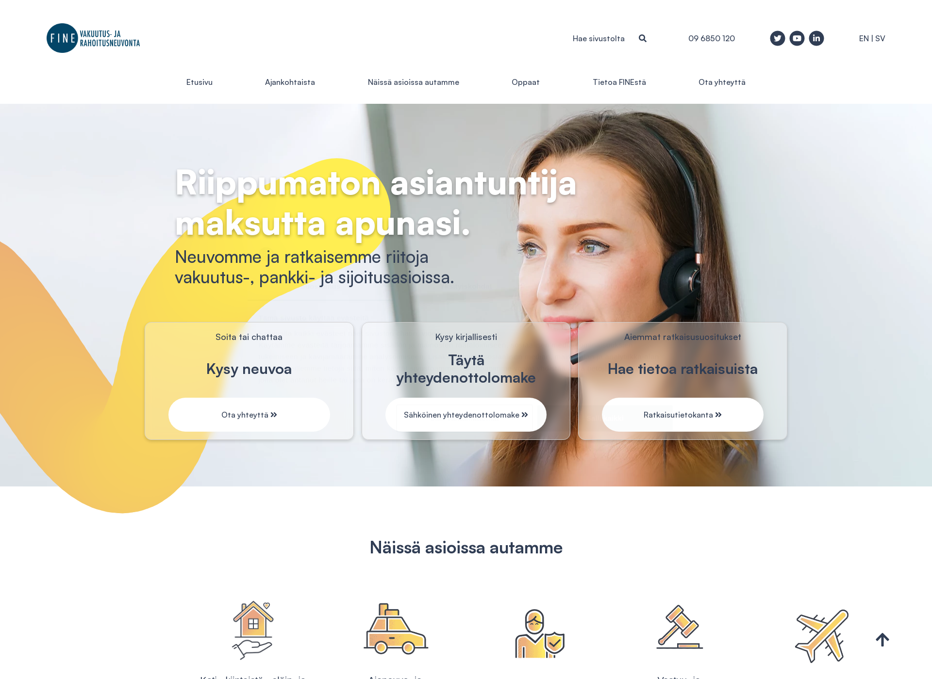 Screenshot for finanssineuvonta.fi