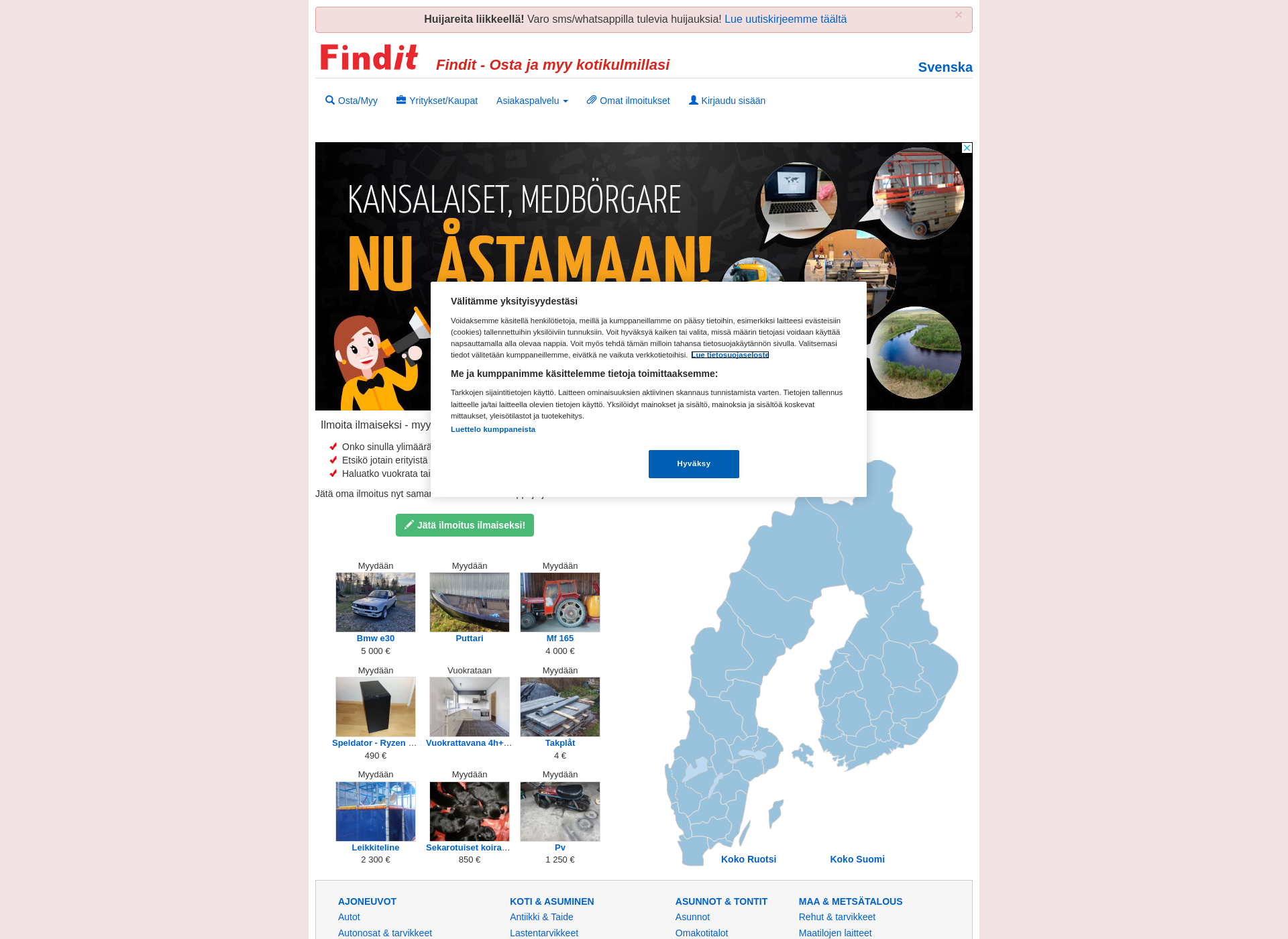 Skärmdump för findit.fi