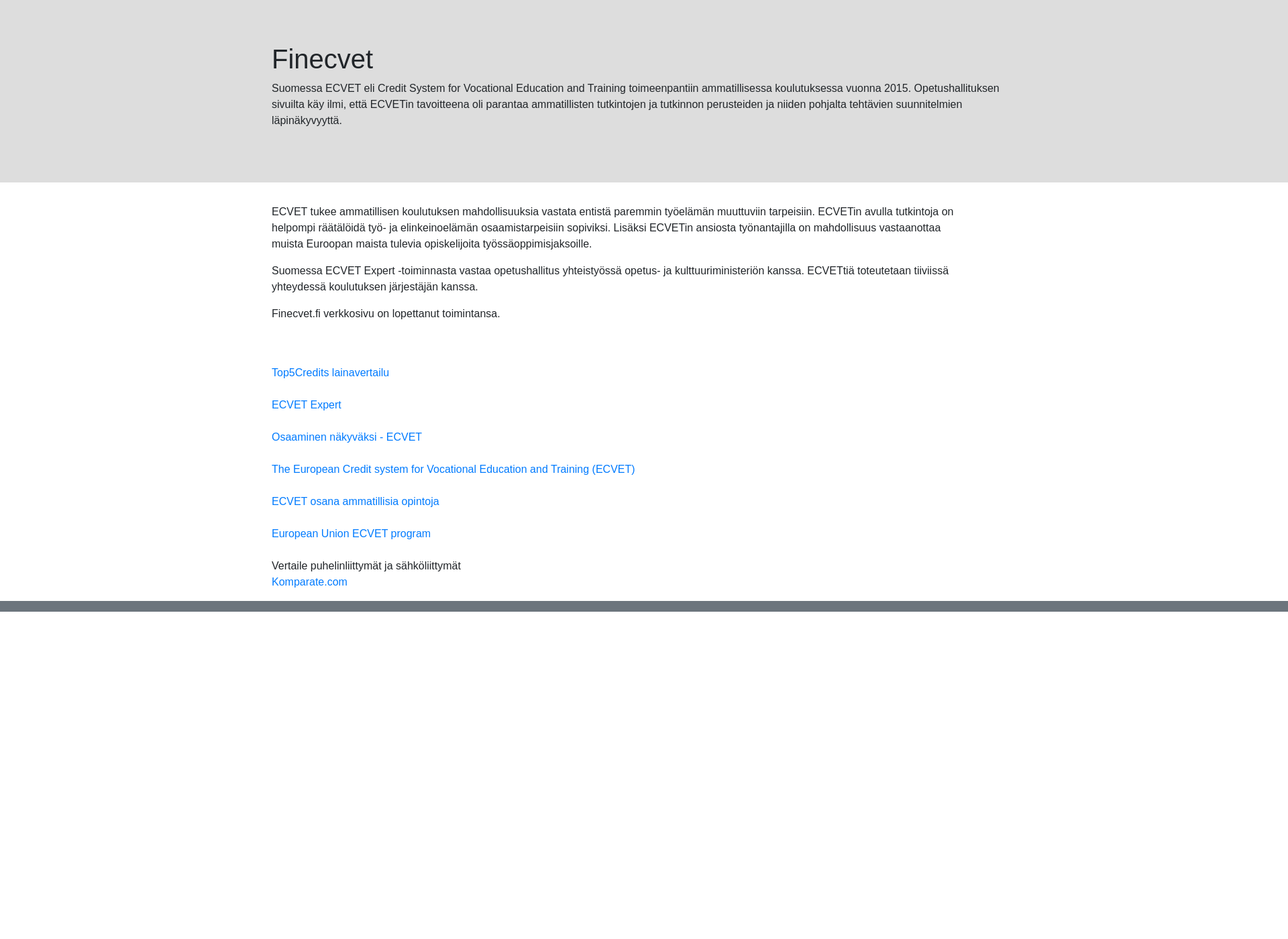 Screenshot for finecvet.fi