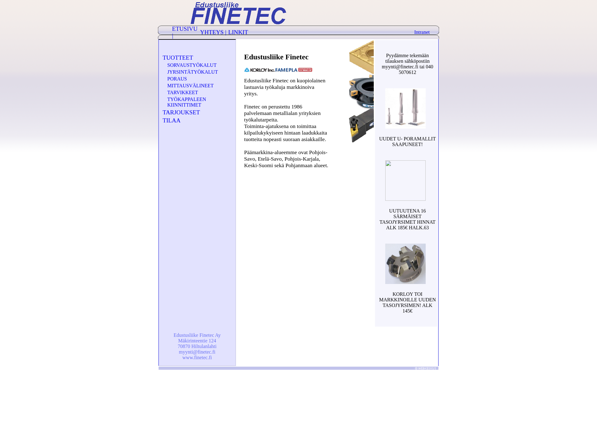 Screenshot for finetec.fi