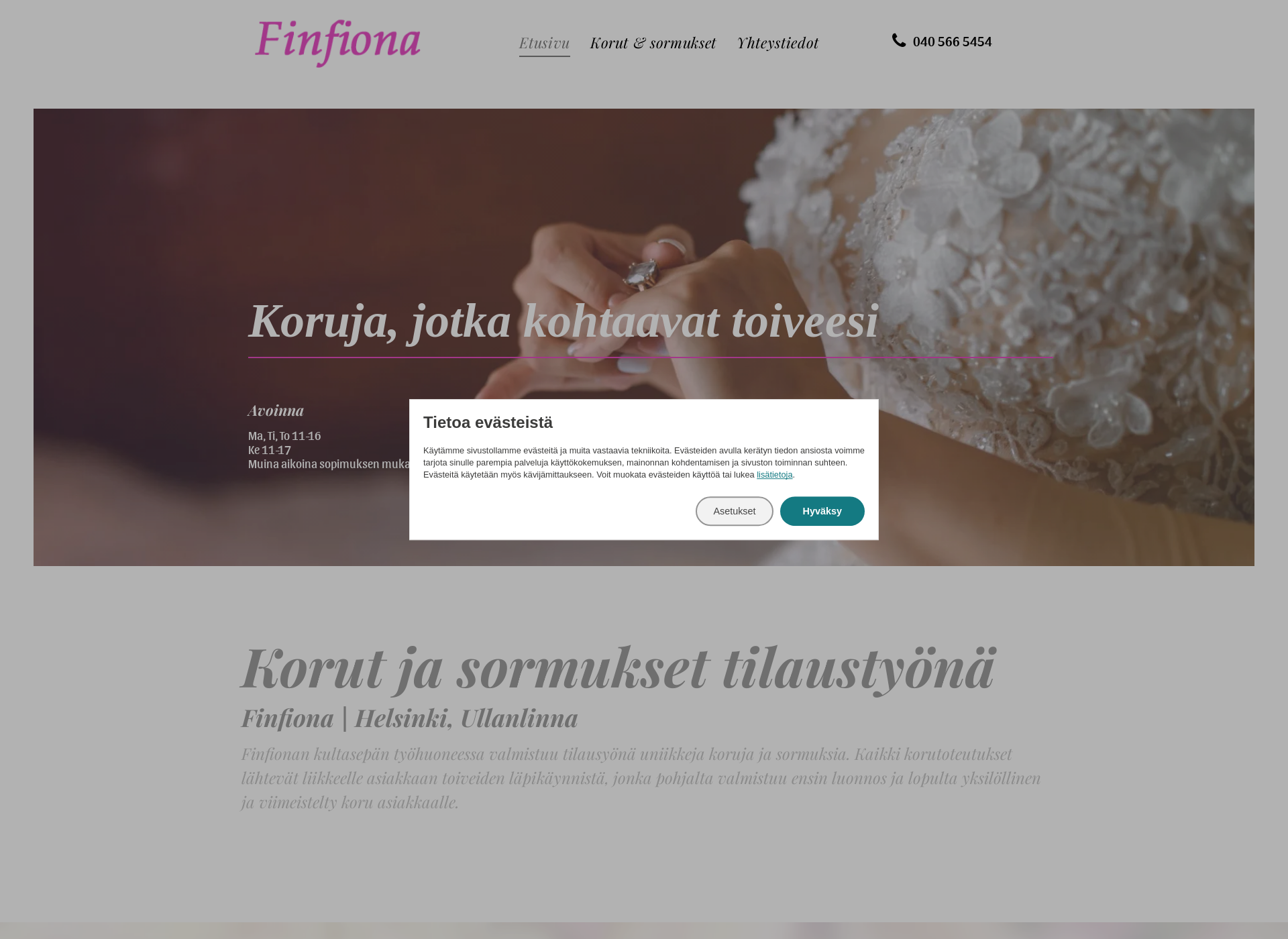 Skärmdump för finfiona.fi