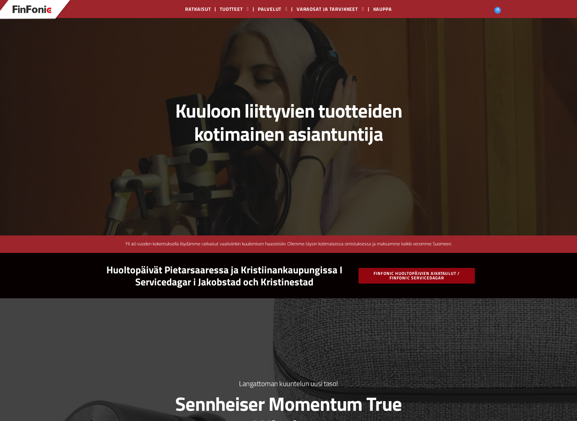 Screenshot for finfonic.fi