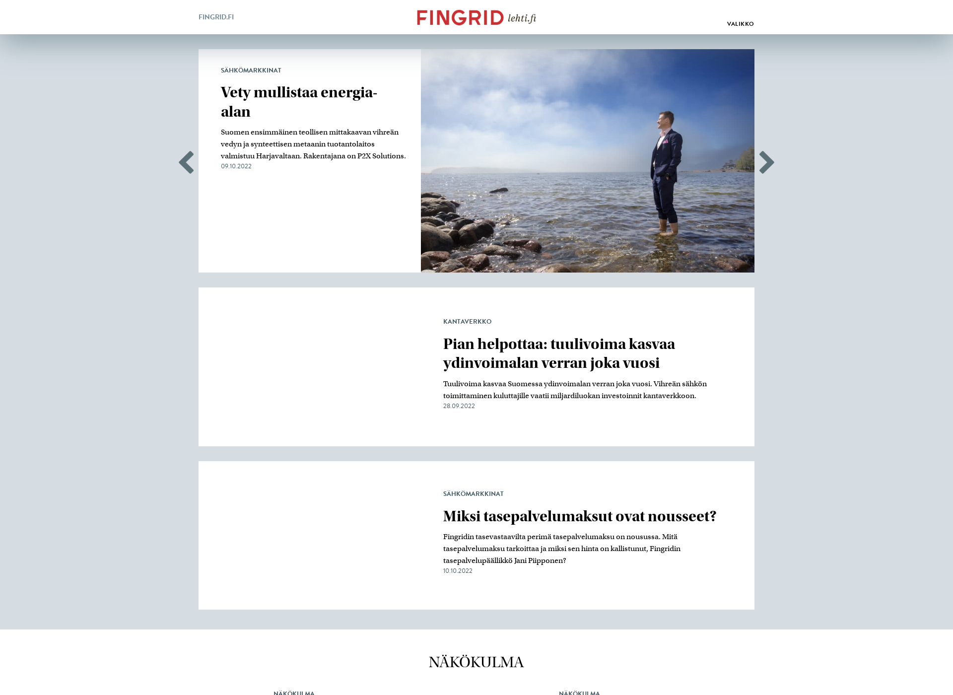 Screenshot for fingridlehti.fi