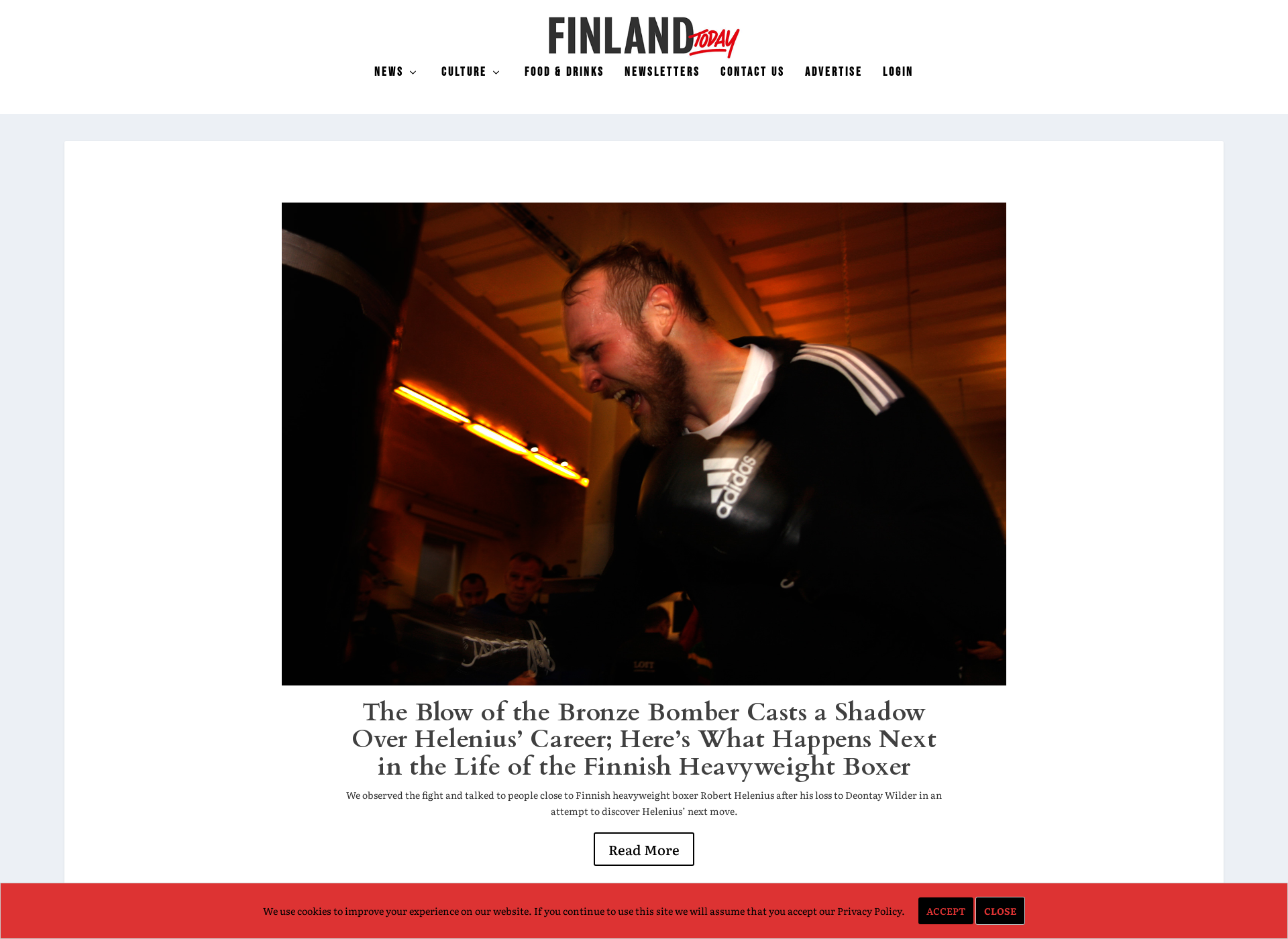 Screenshot for finlandtoday.fi