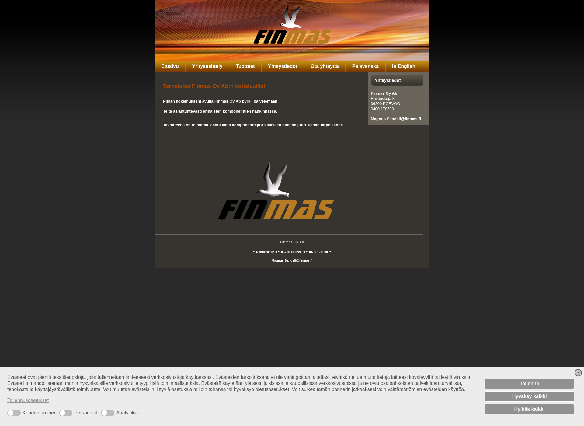 Screenshot for finmas.fi