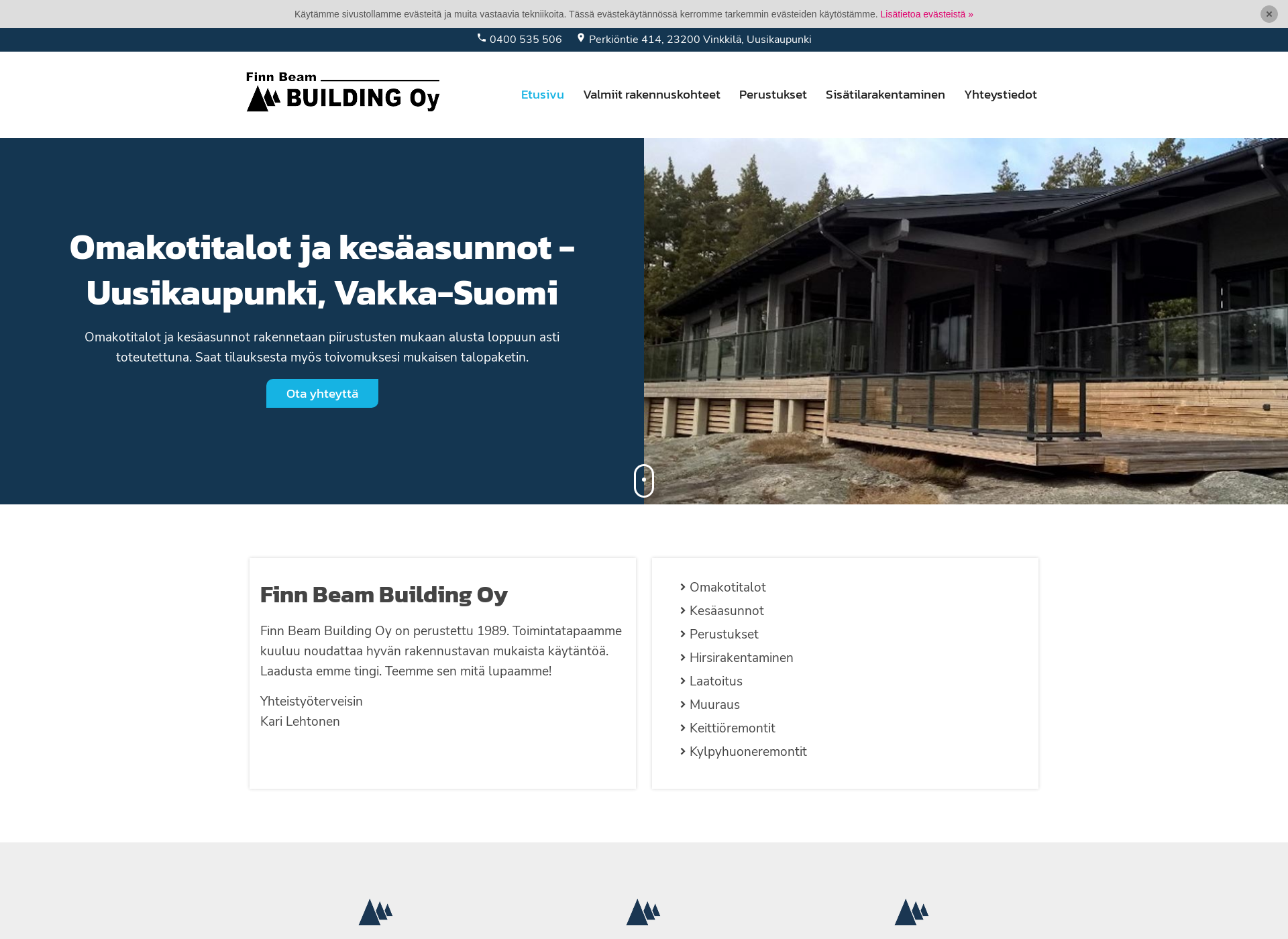 Screenshot for finnbeambuilding.fi