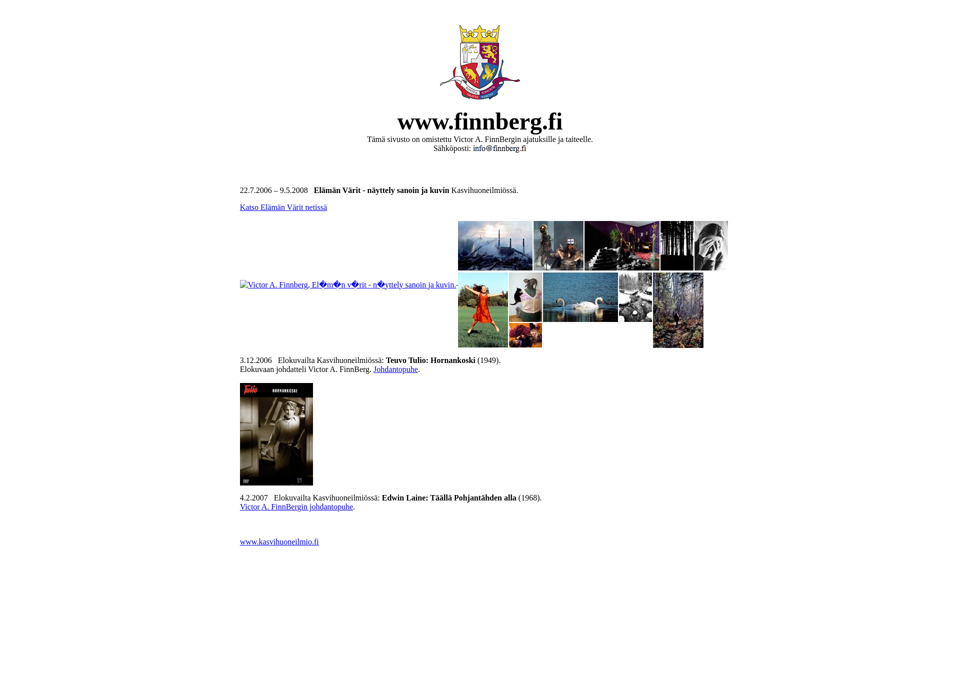 Skärmdump för finnberg.fi