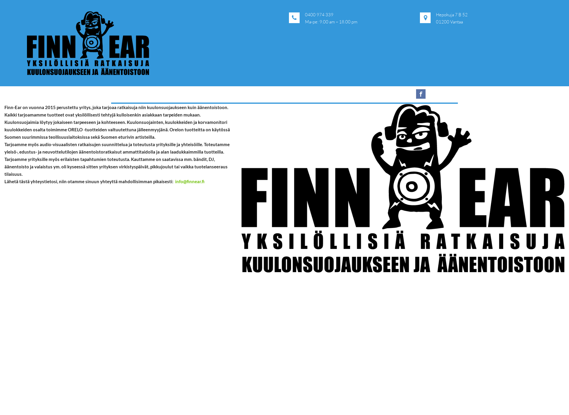 Skärmdump för finnear.fi
