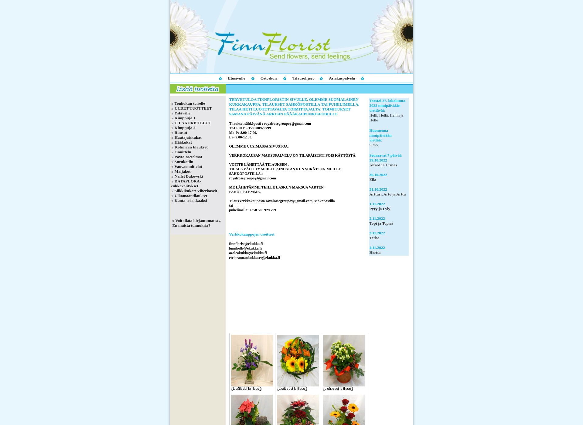 Screenshot for finnflorist.fi