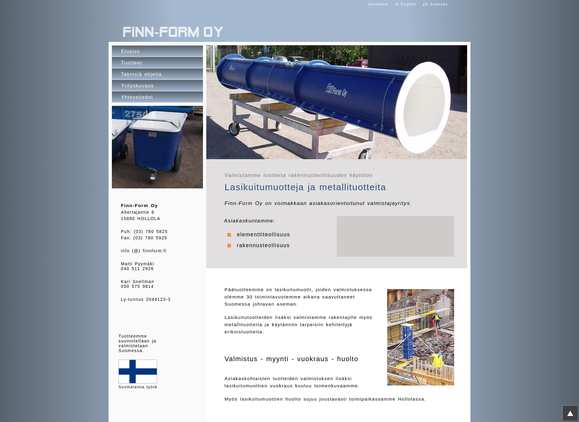 Screenshot for finnform.fi