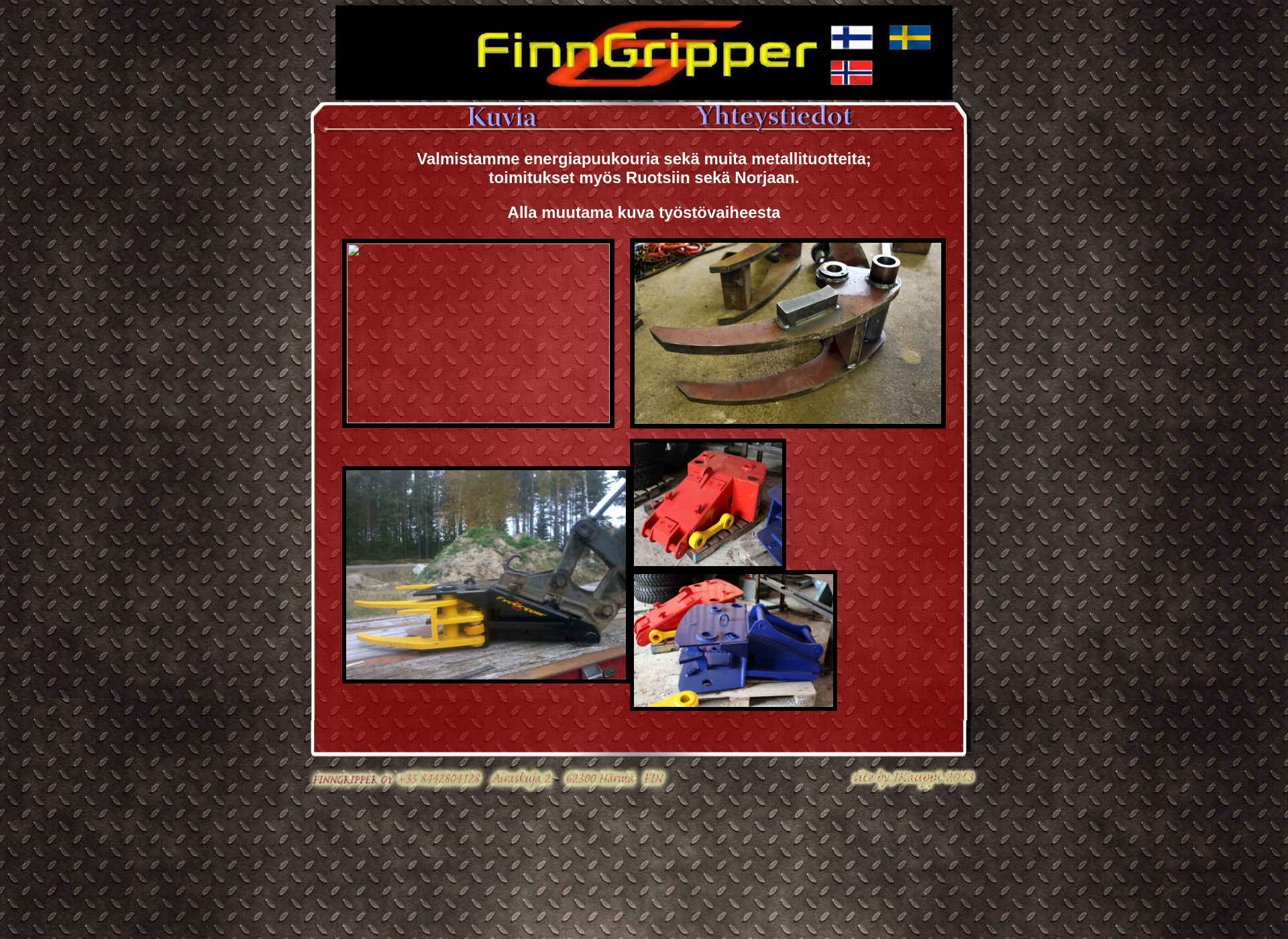 Skärmdump för finngripper.fi