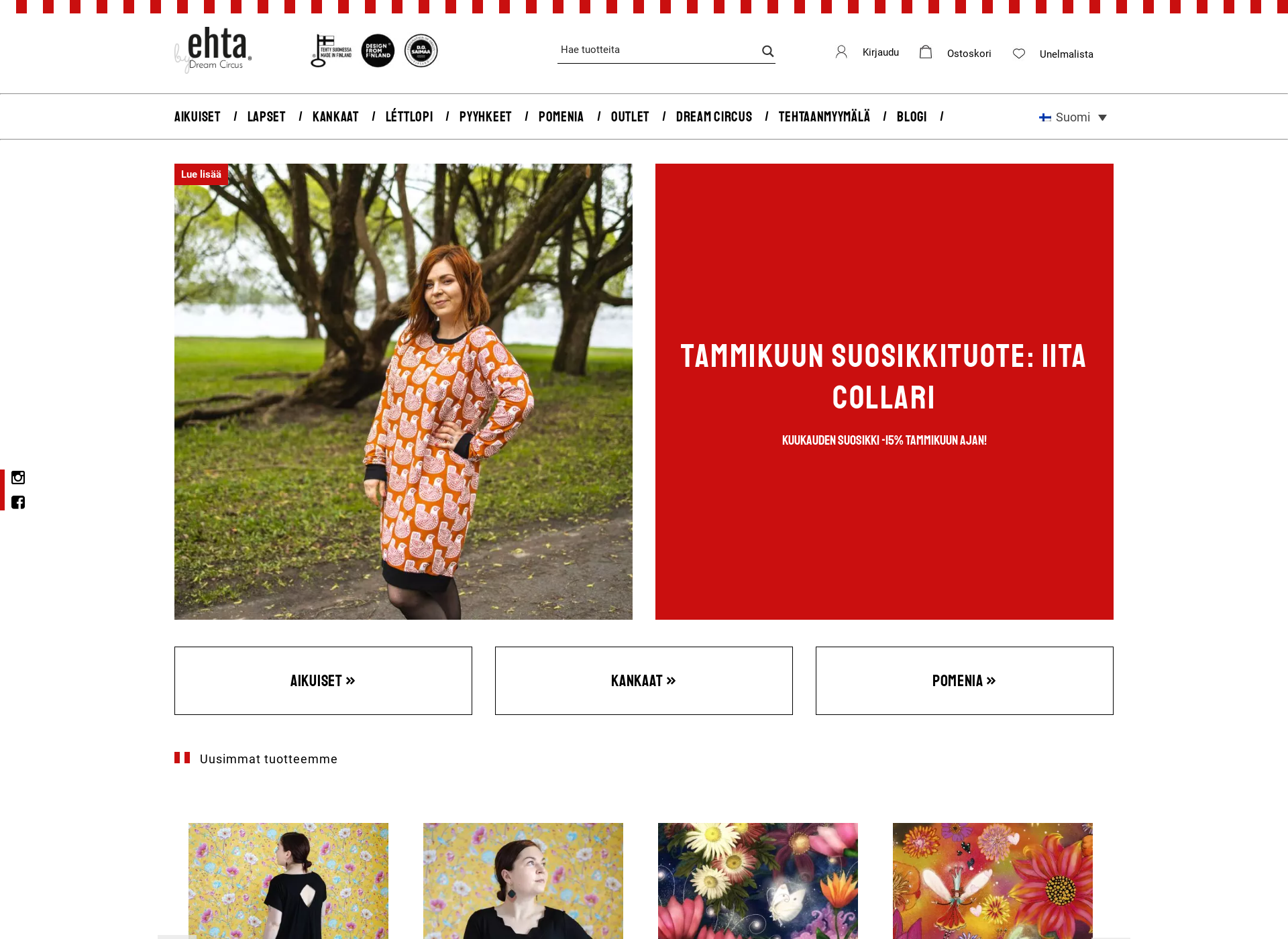 Skärmdump för finnishclothes.fi