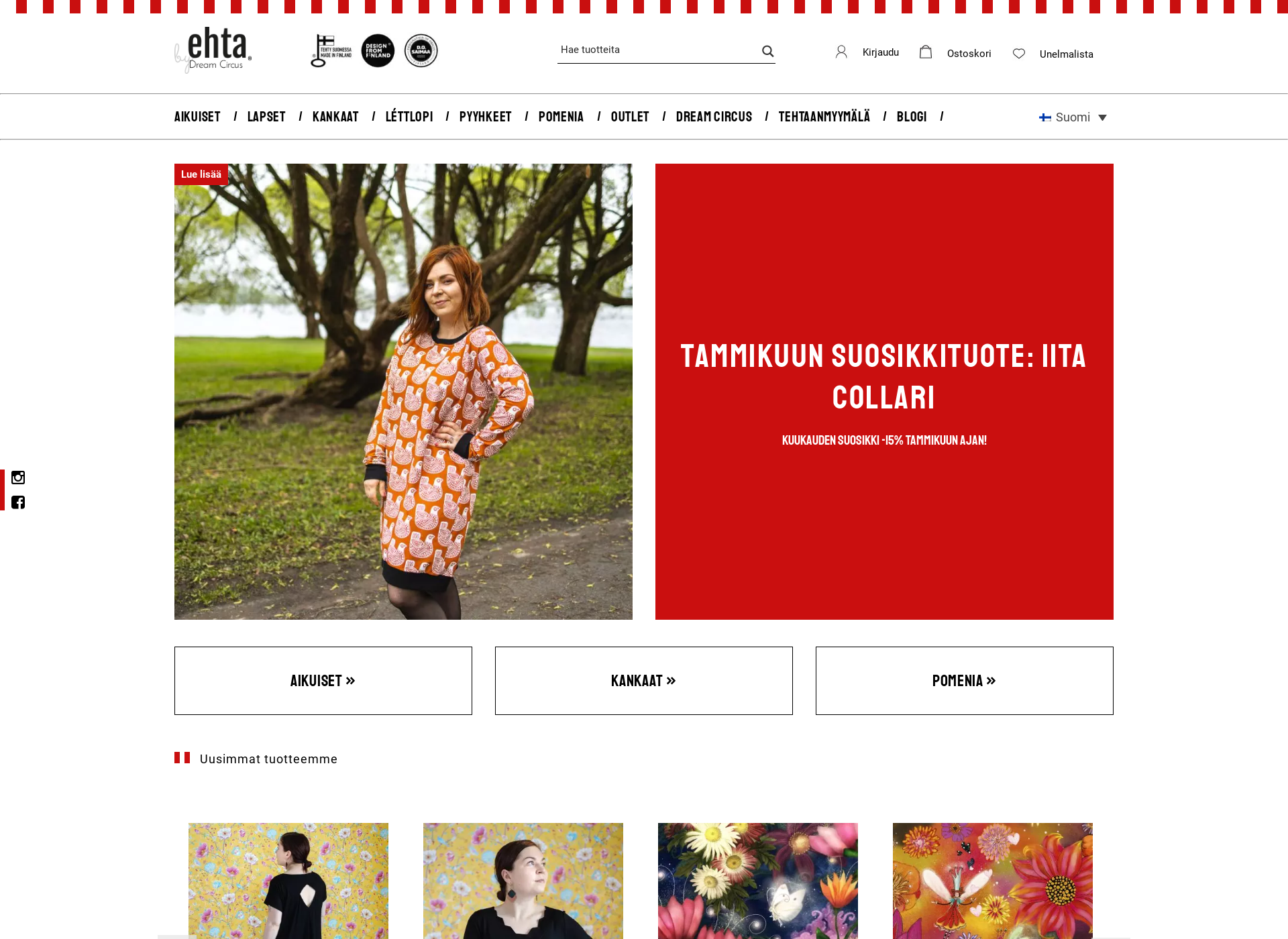 Screenshot for finnishclothes.fi