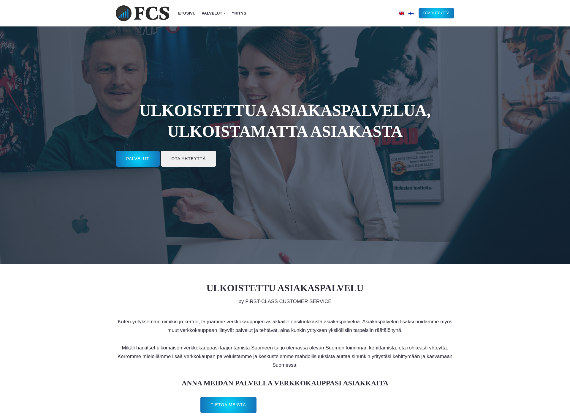 Skärmdump för finnishcustomerservice.fi