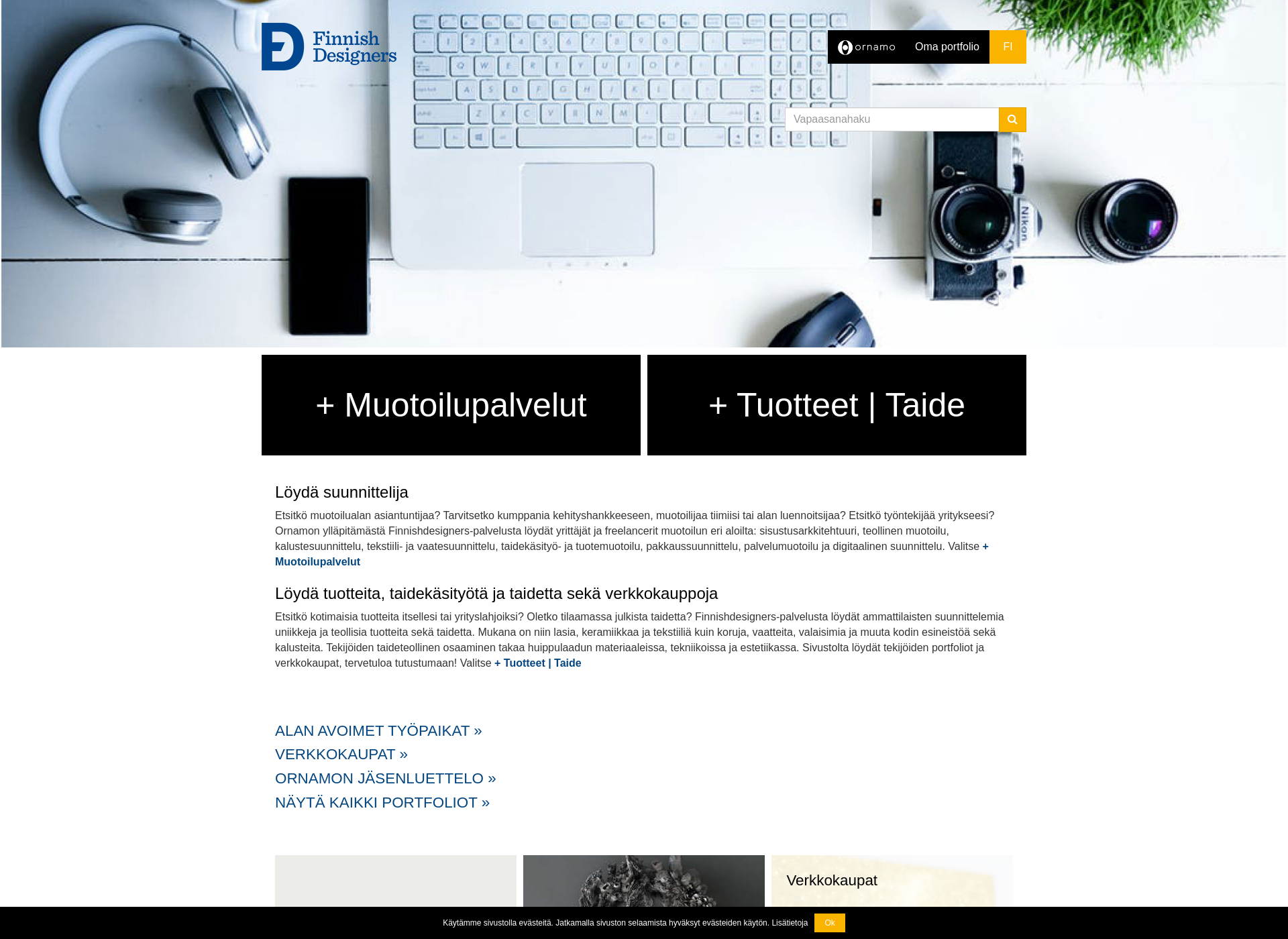 Screenshot for finnishdesigners.fi