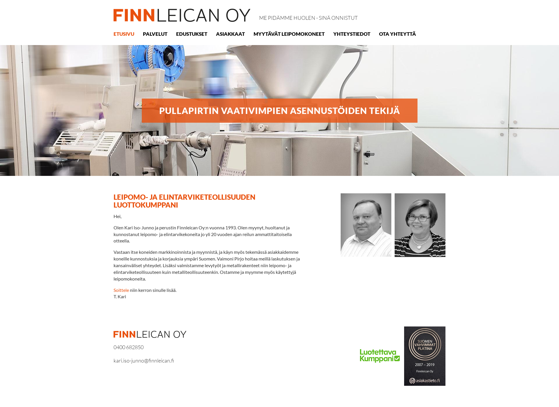 Screenshot for finnleican.fi