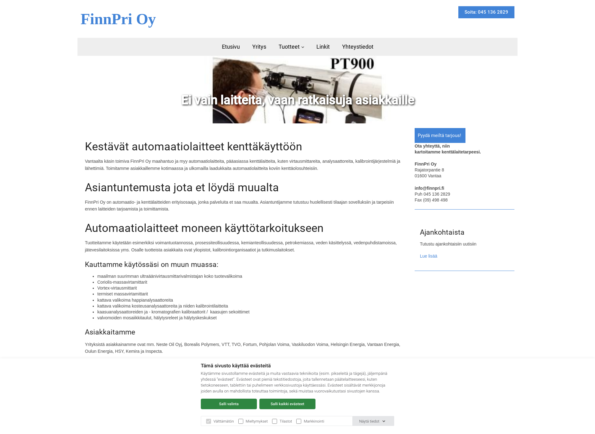 Screenshot for finnpri.fi