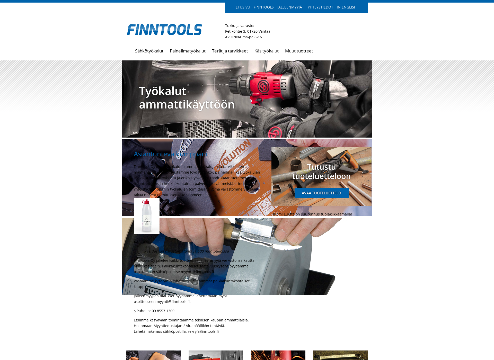Screenshot for finntools.fi