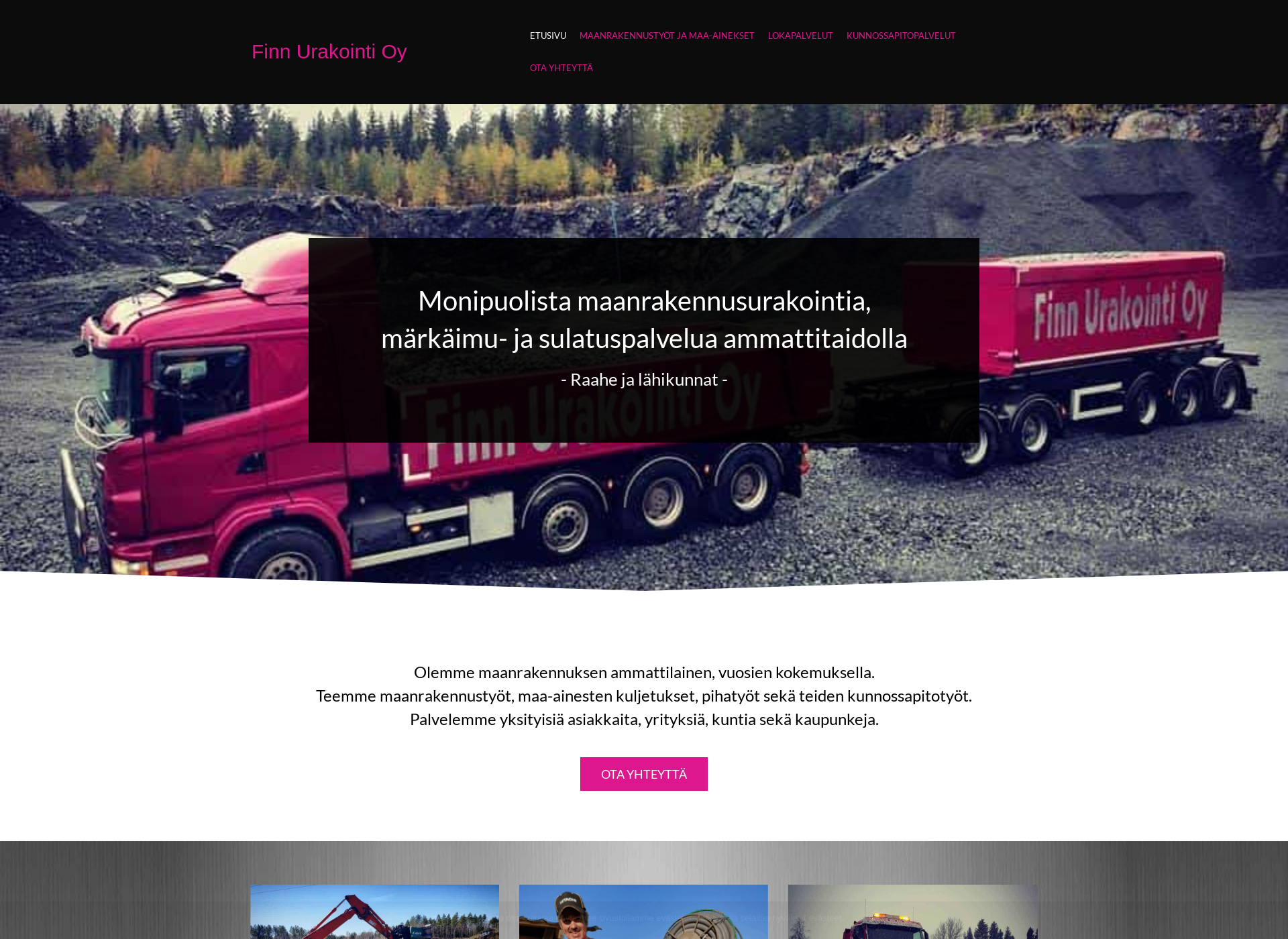 Screenshot for finnurakointi.fi