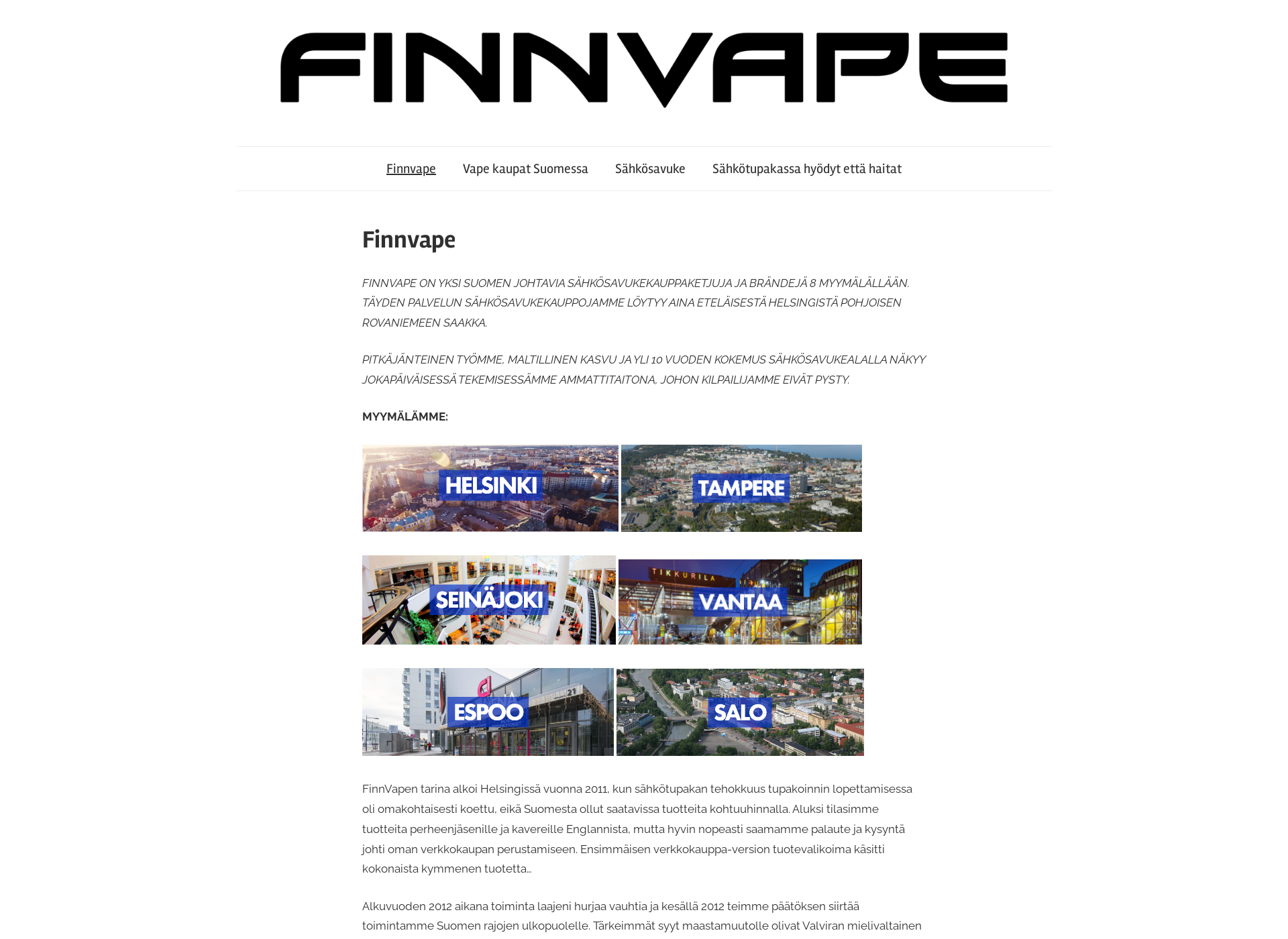 Screenshot for finnvape.fi