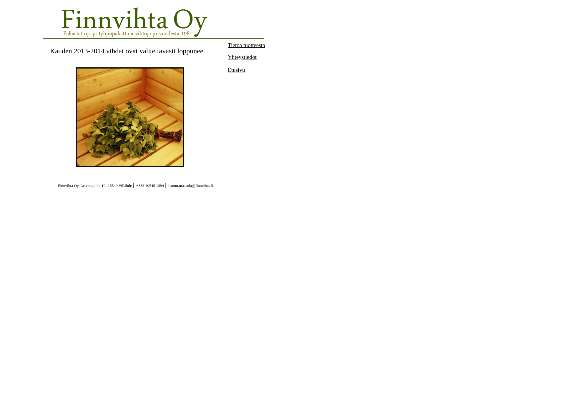 Screenshot for finnvihta.fi