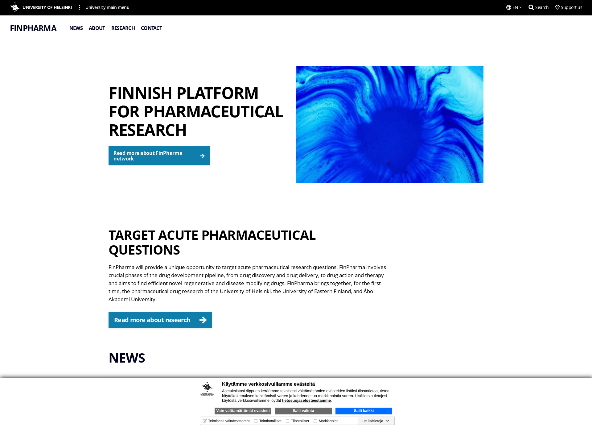 Screenshot for finpharma.fi
