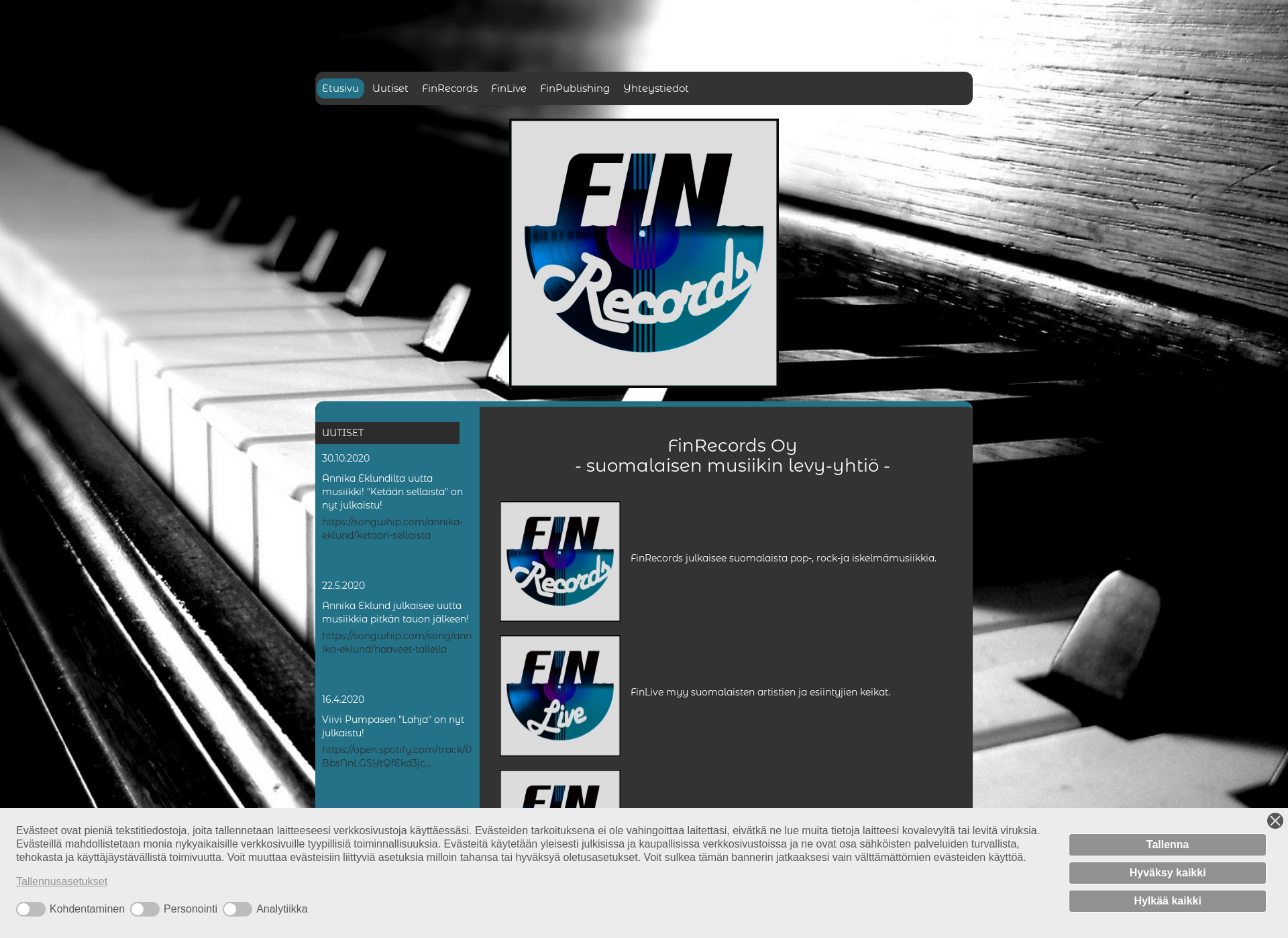 Screenshot for finrecords.fi