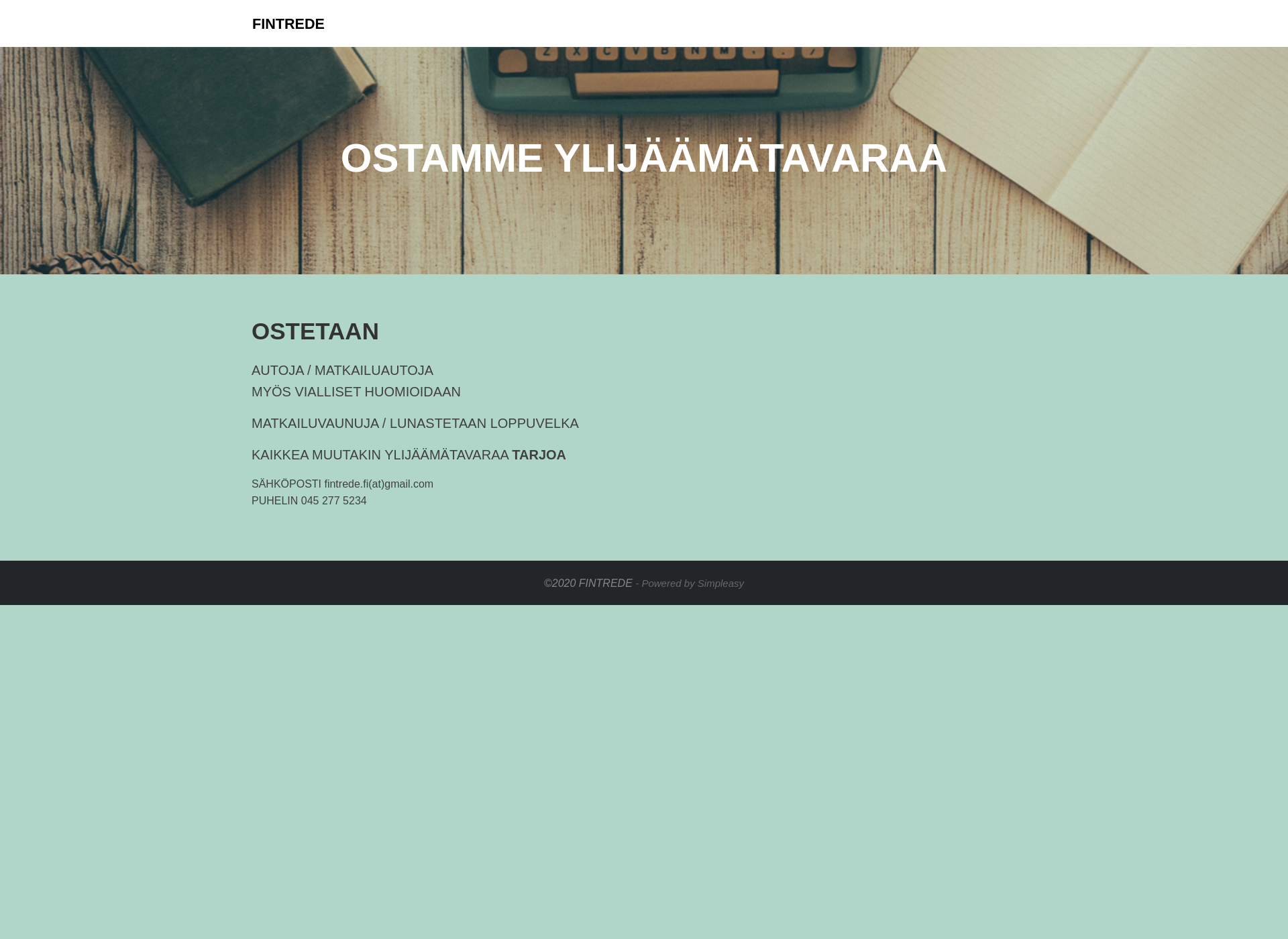 Screenshot for fintrede.fi