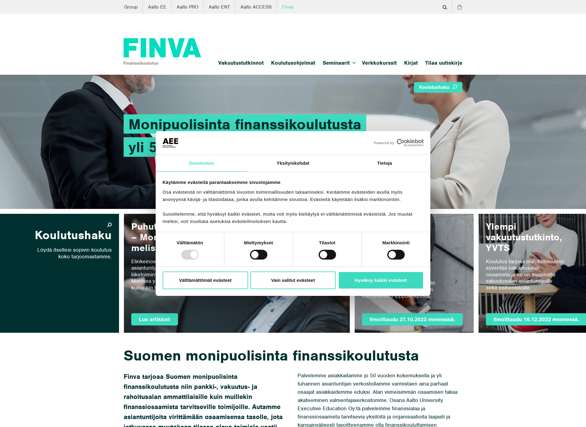 Skärmdump för finva.fi