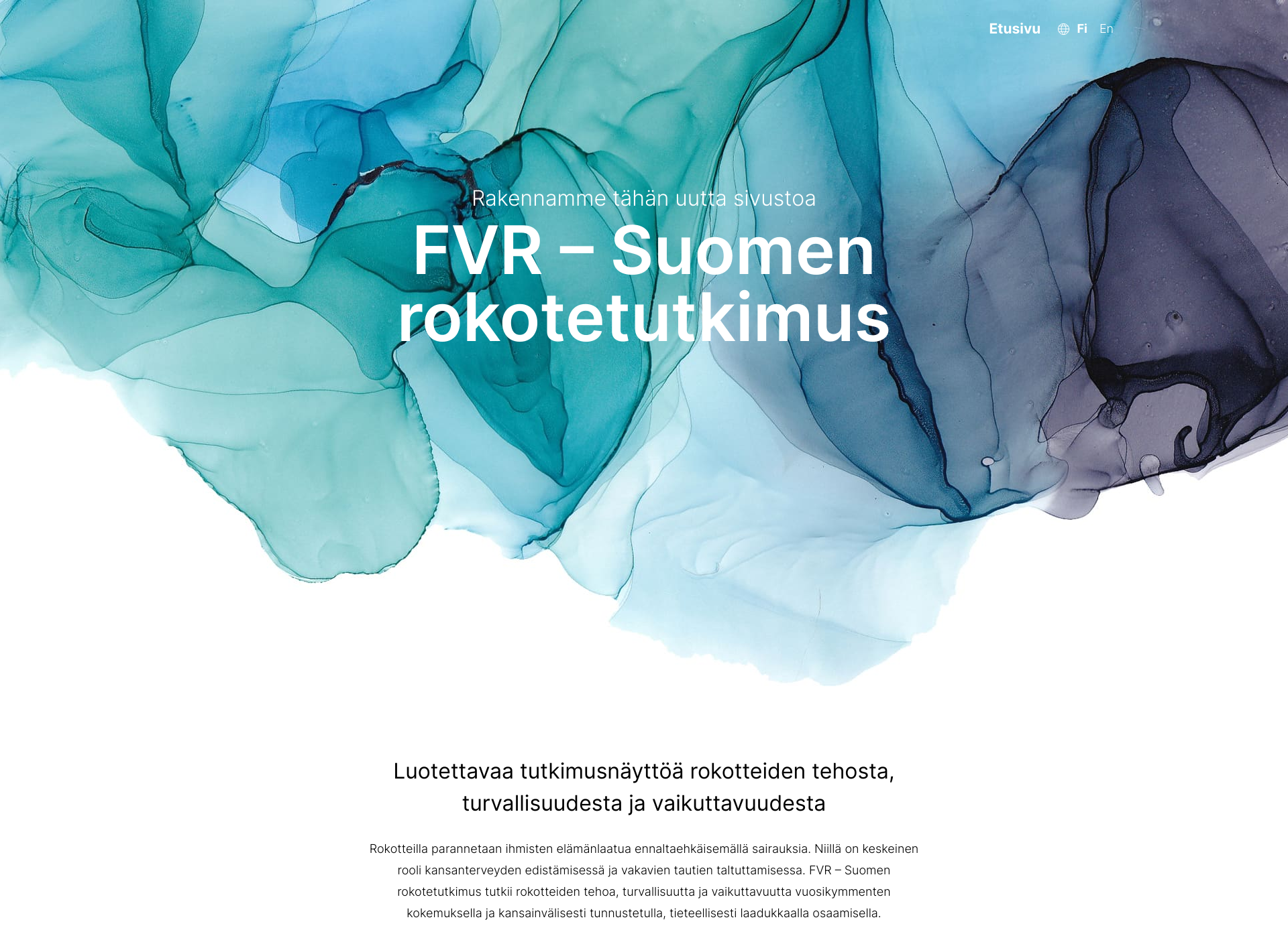 Skärmdump för finvacresearch.fi