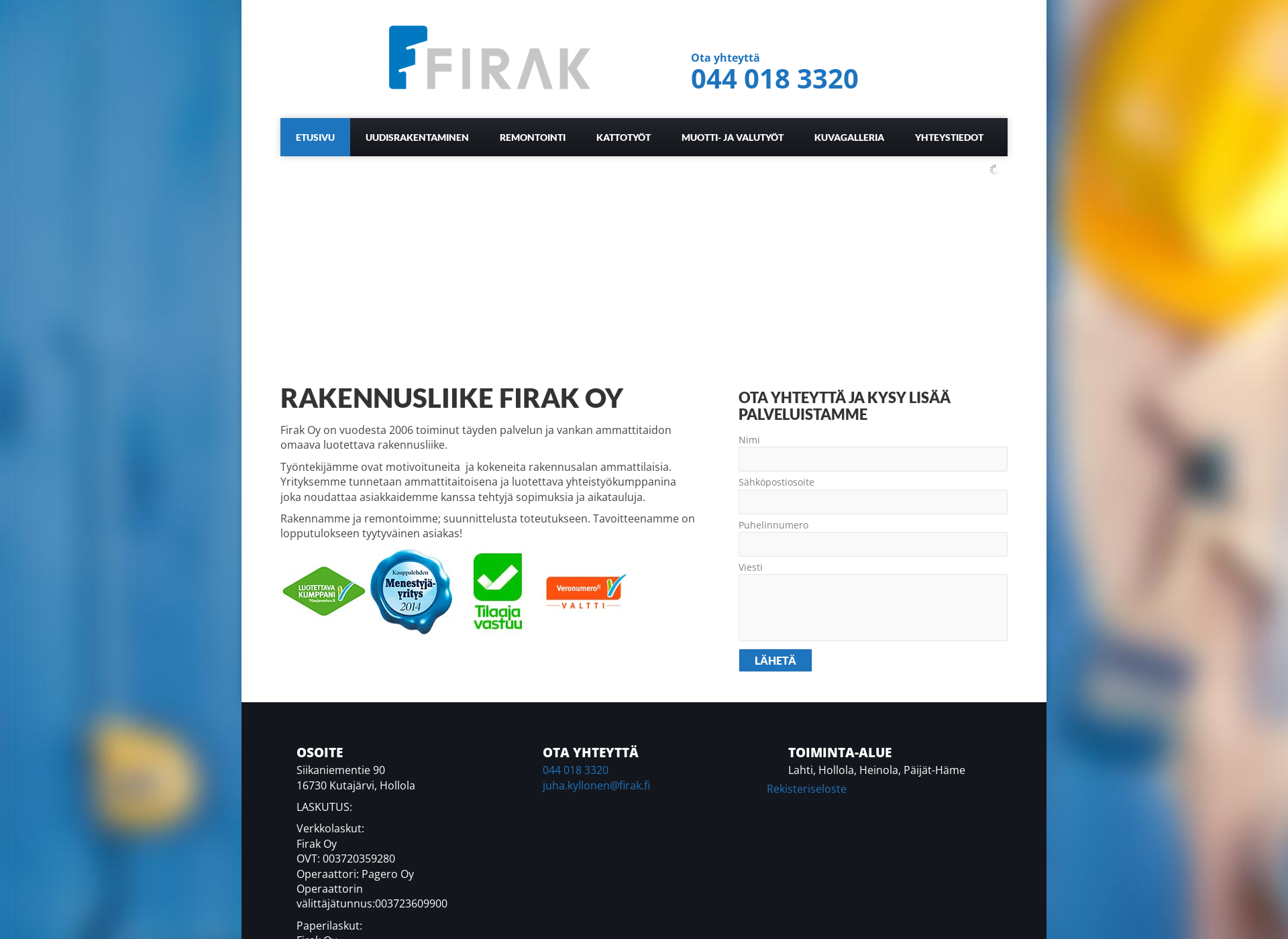 Screenshot for firak.fi