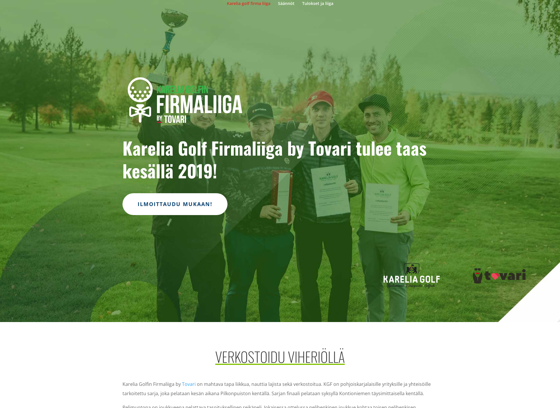 Screenshot for firmaliigagolf.fi