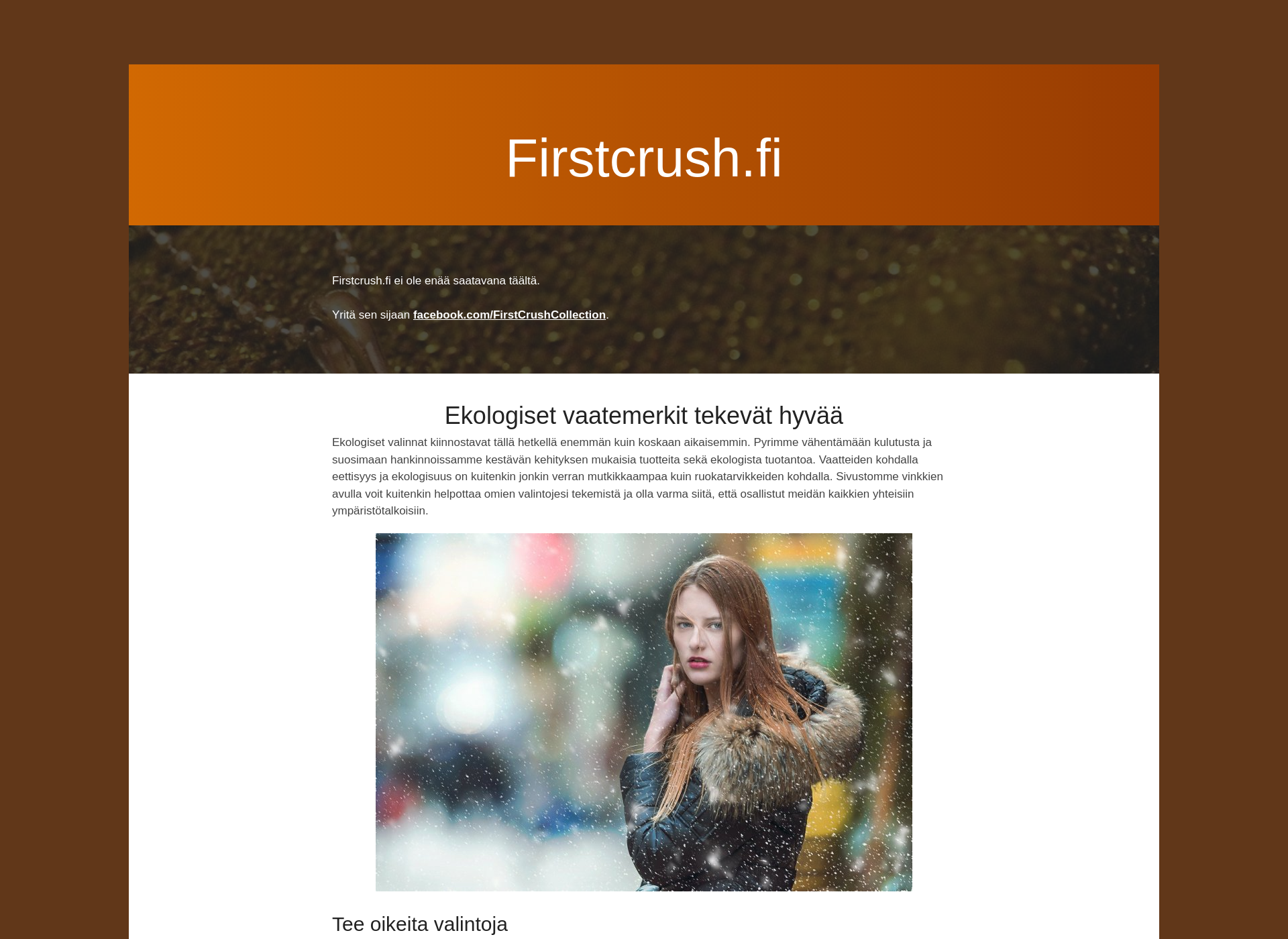 Skärmdump för firstcrush.fi