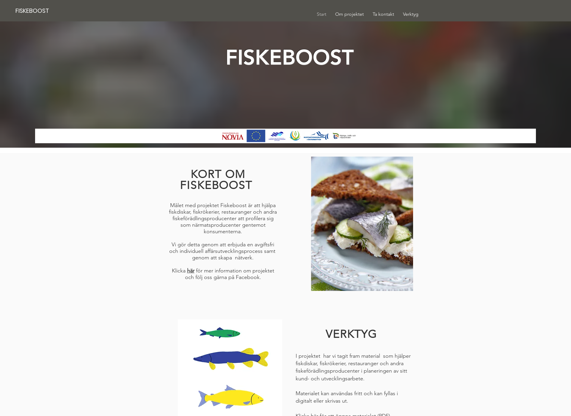 Skärmdump för fiskeboost.fi
