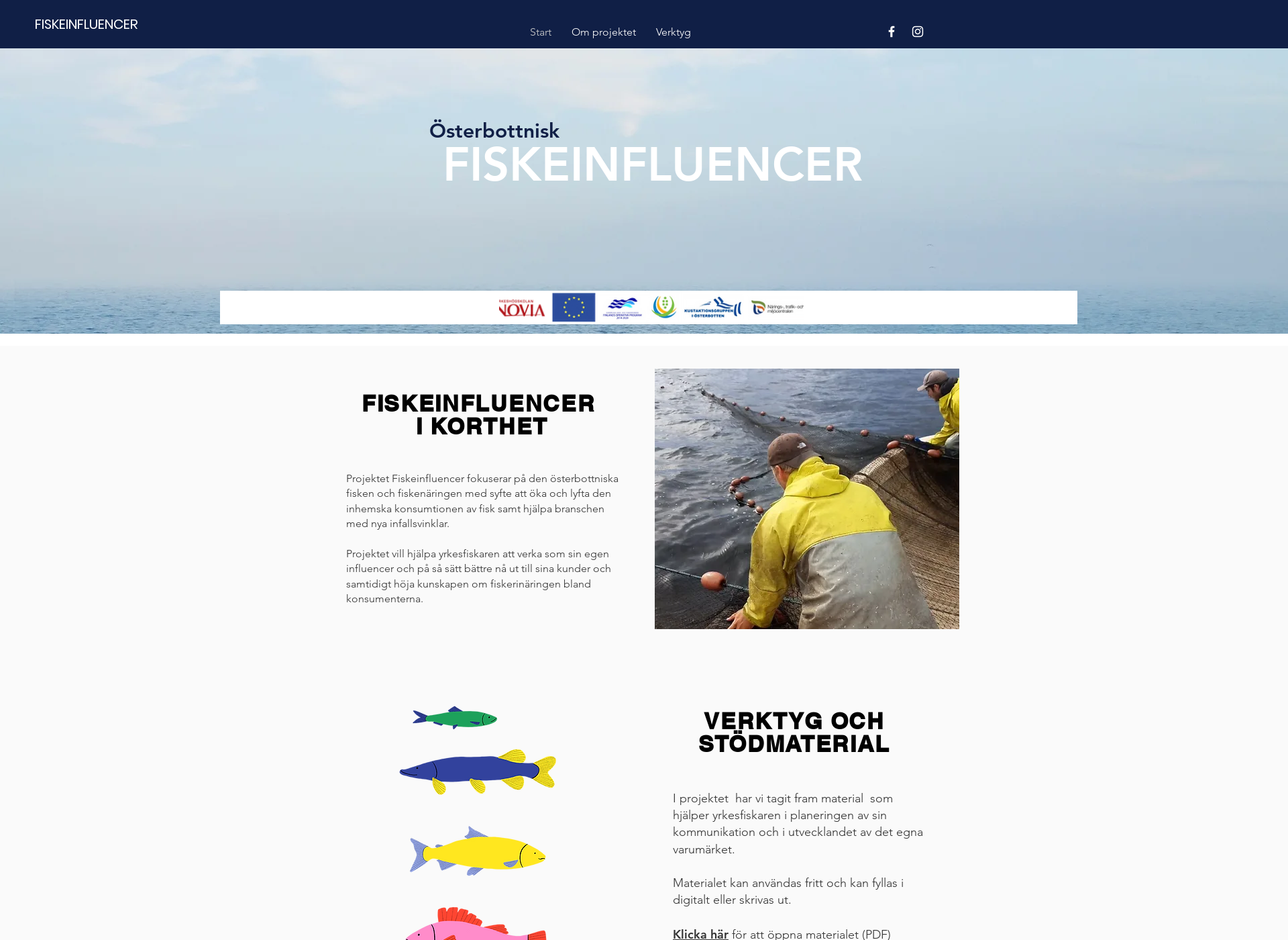 Skärmdump för fiskeinfluencer.fi