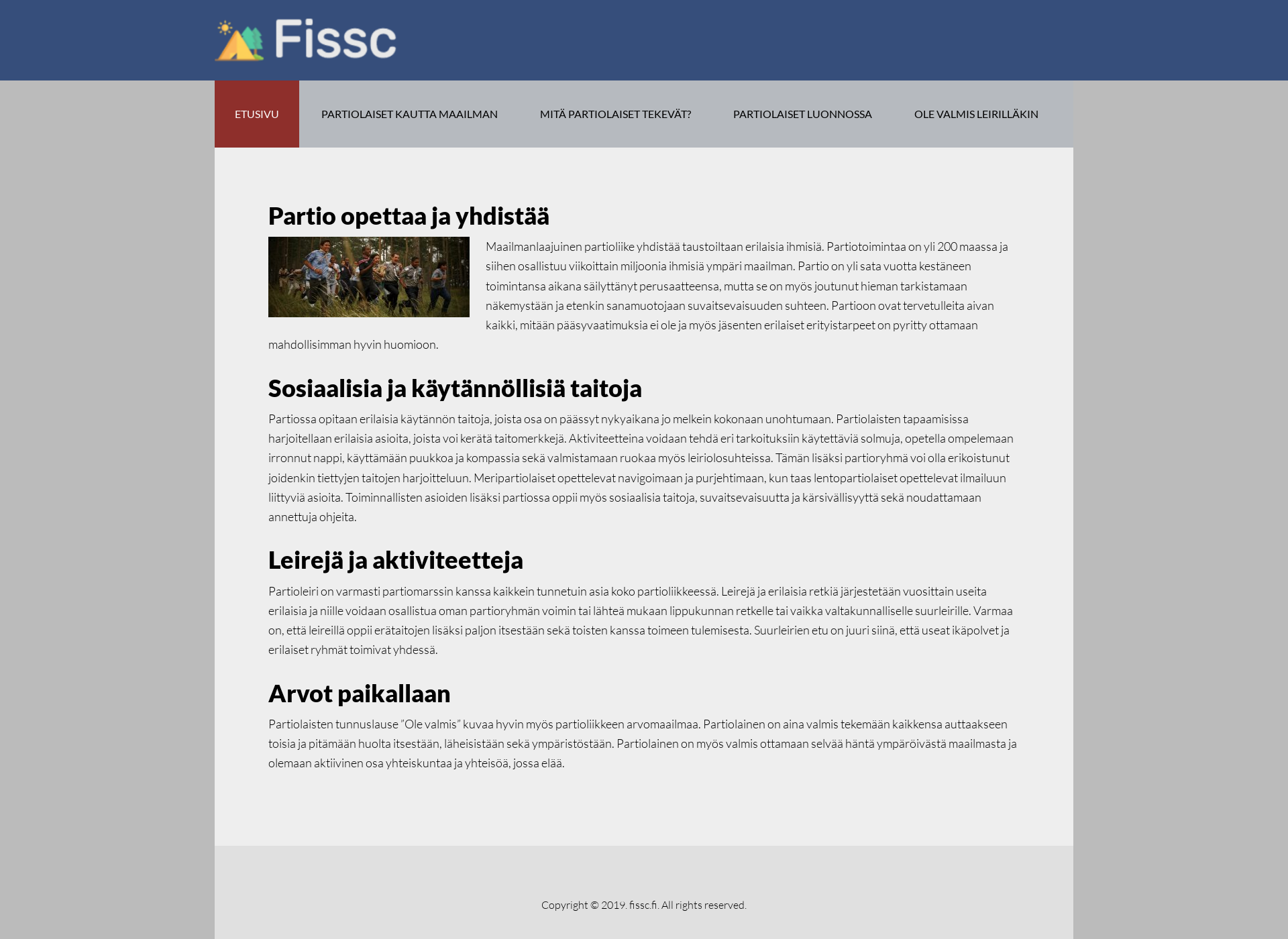 Skärmdump för fissc.fi