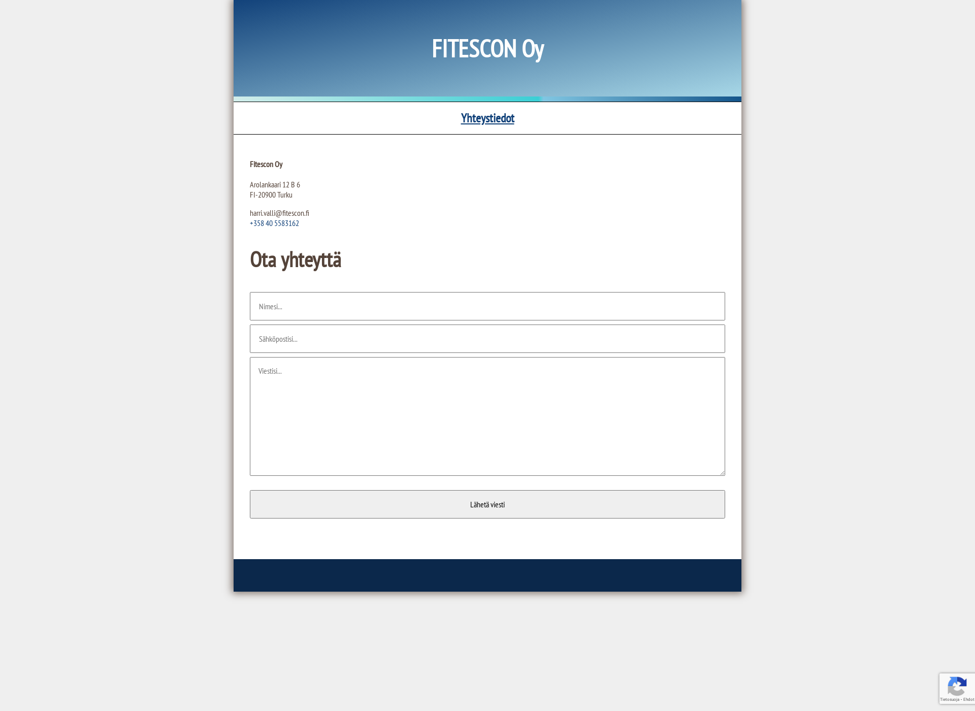 Screenshot for fitescon.fi