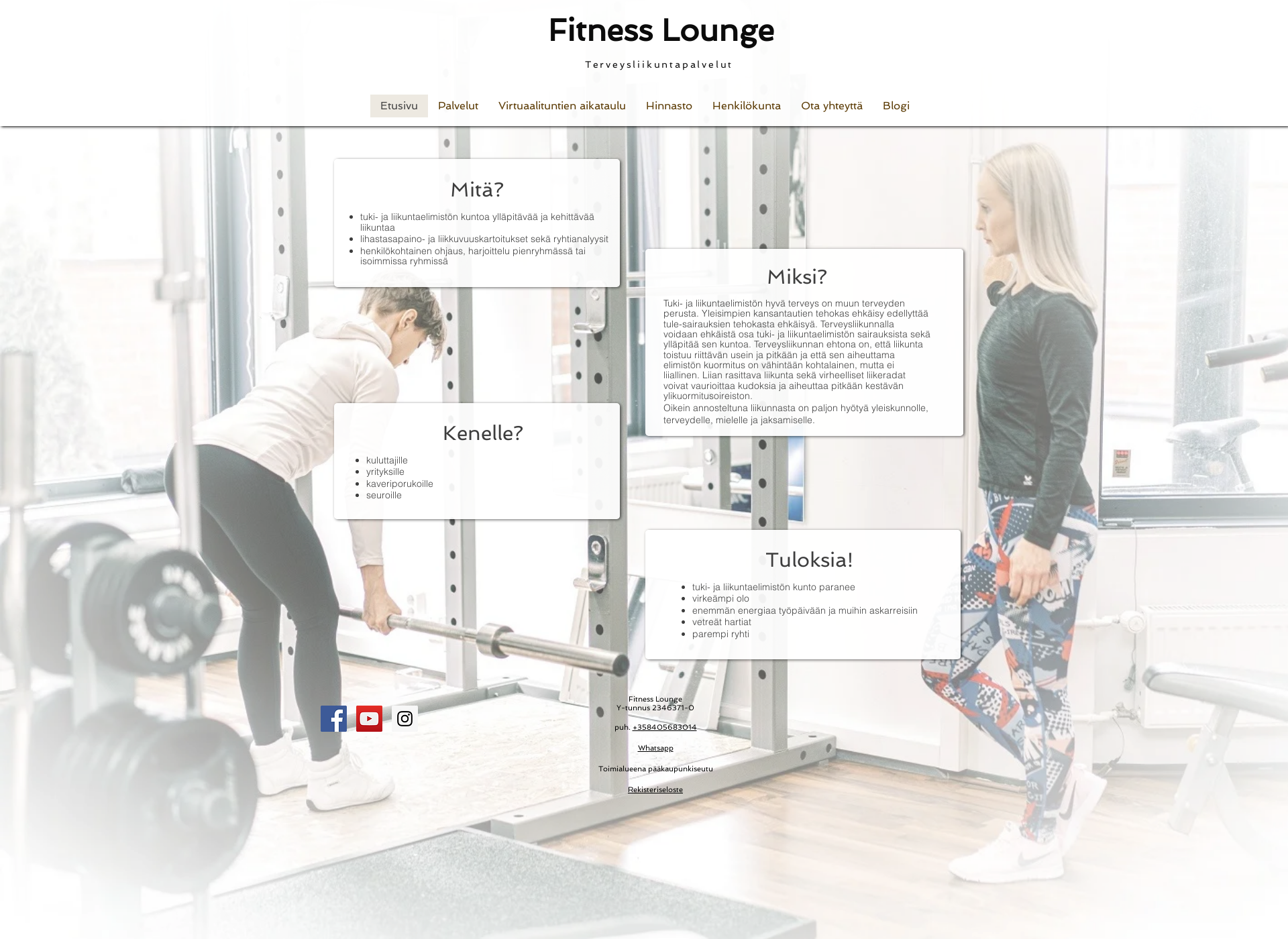 Screenshot for fitnesslounge.fi