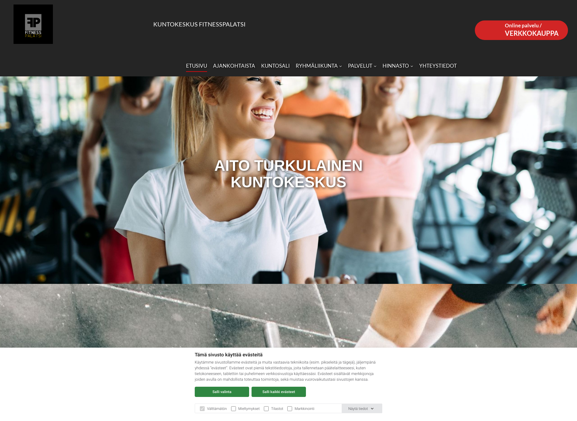 Screenshot for fitnesspalatsi.fi