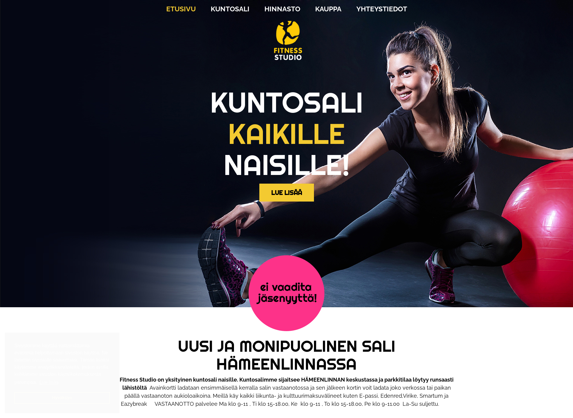 Screenshot for fitnesstudio.fi