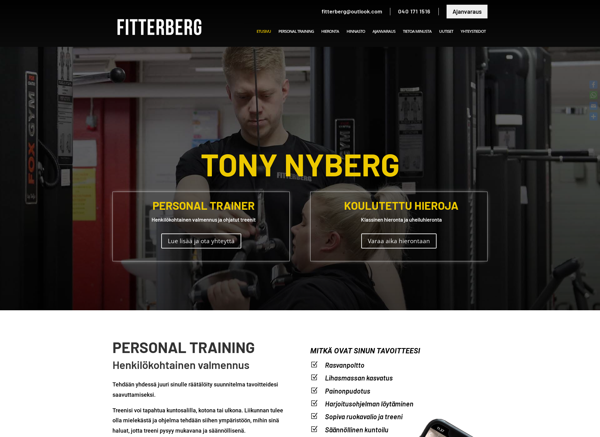 Screenshot for fitterberg.fi