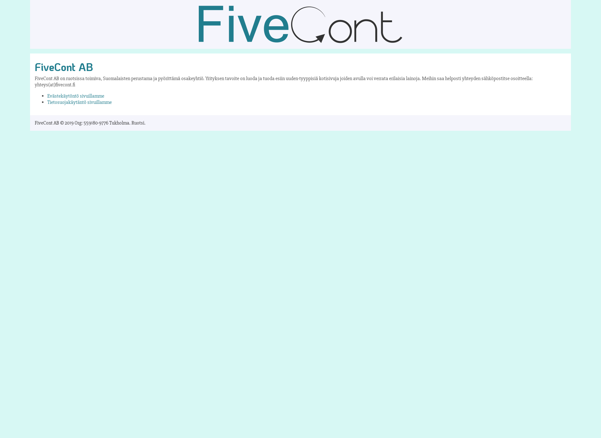 Screenshot for fivecont.fi