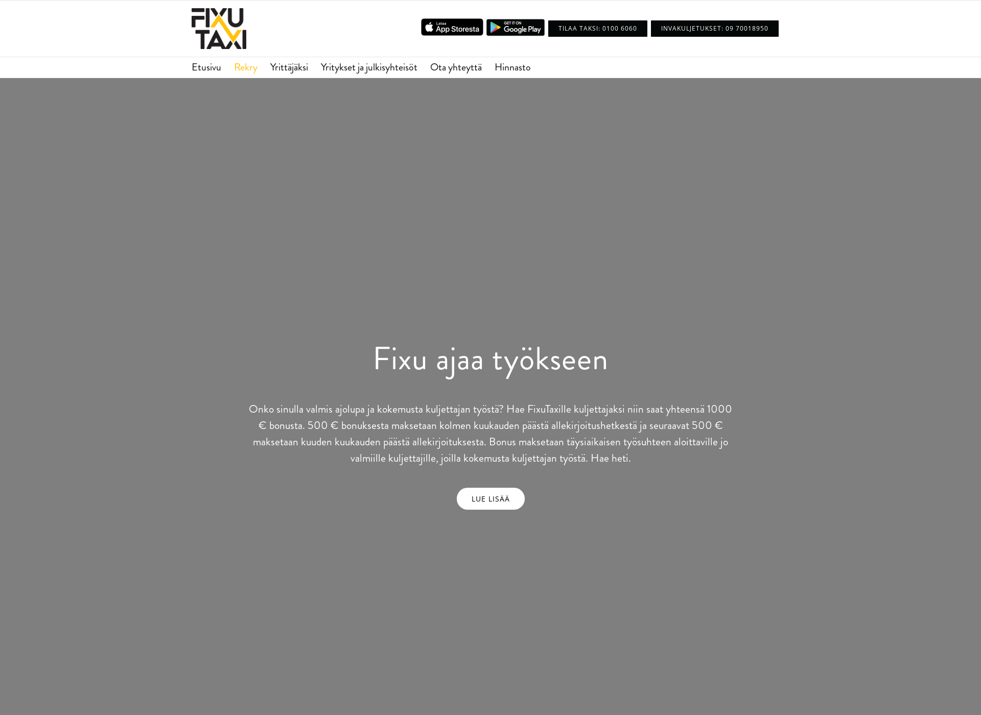 Screenshot for fixutaxirekry.fi