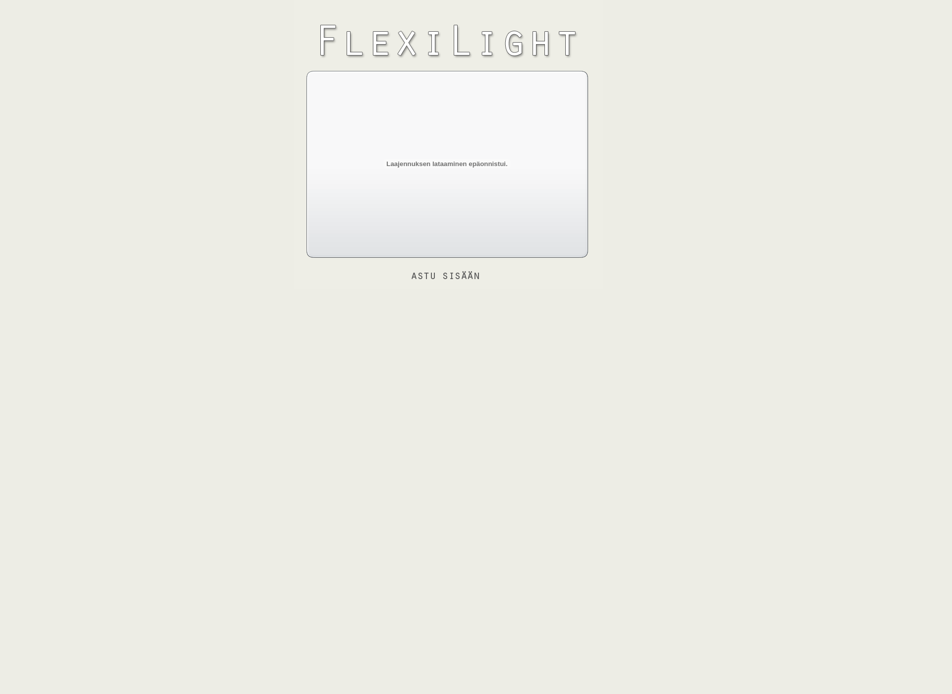 Skärmdump för flexilight.fi