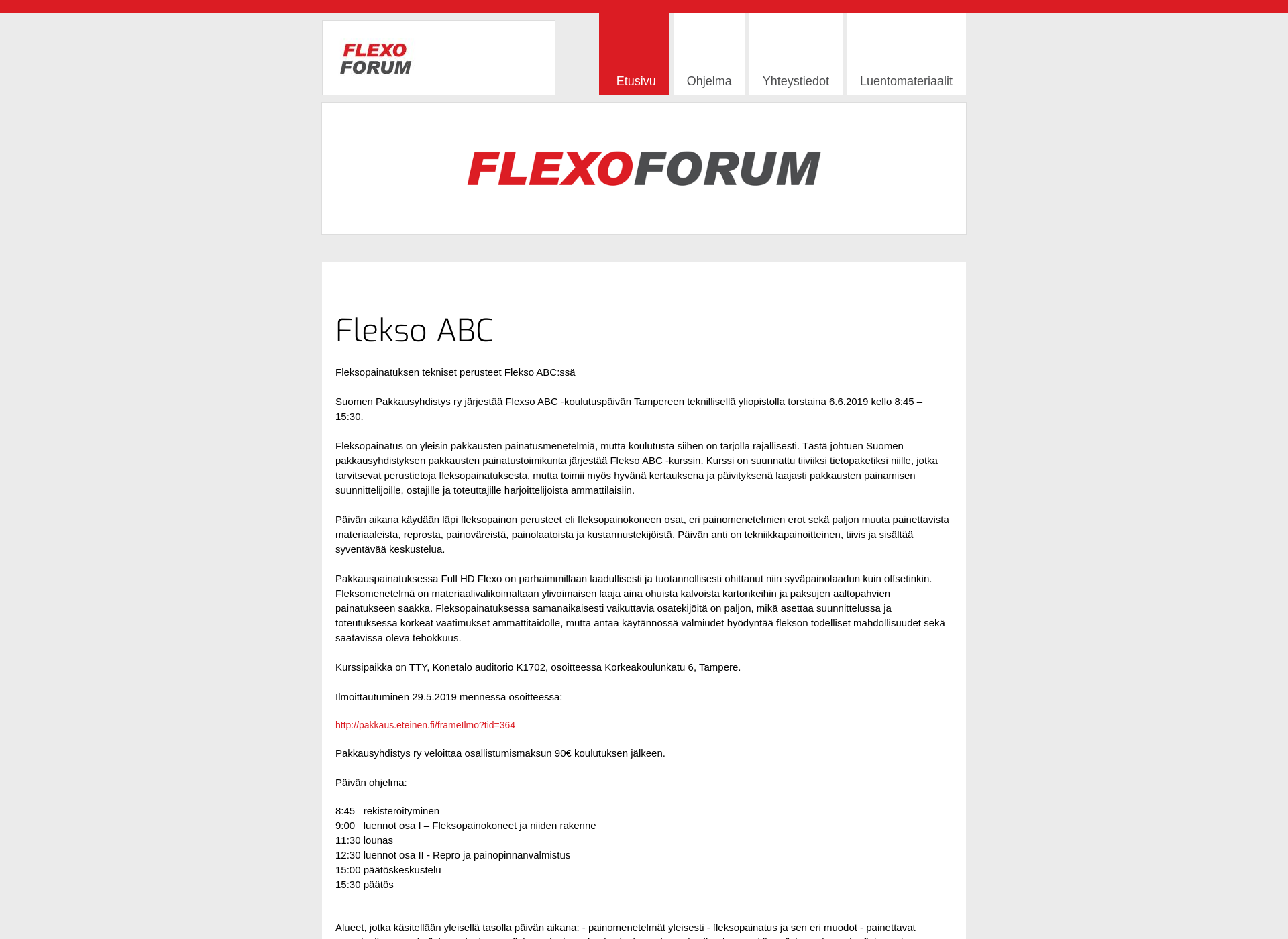 Skärmdump för flexoforum.fi