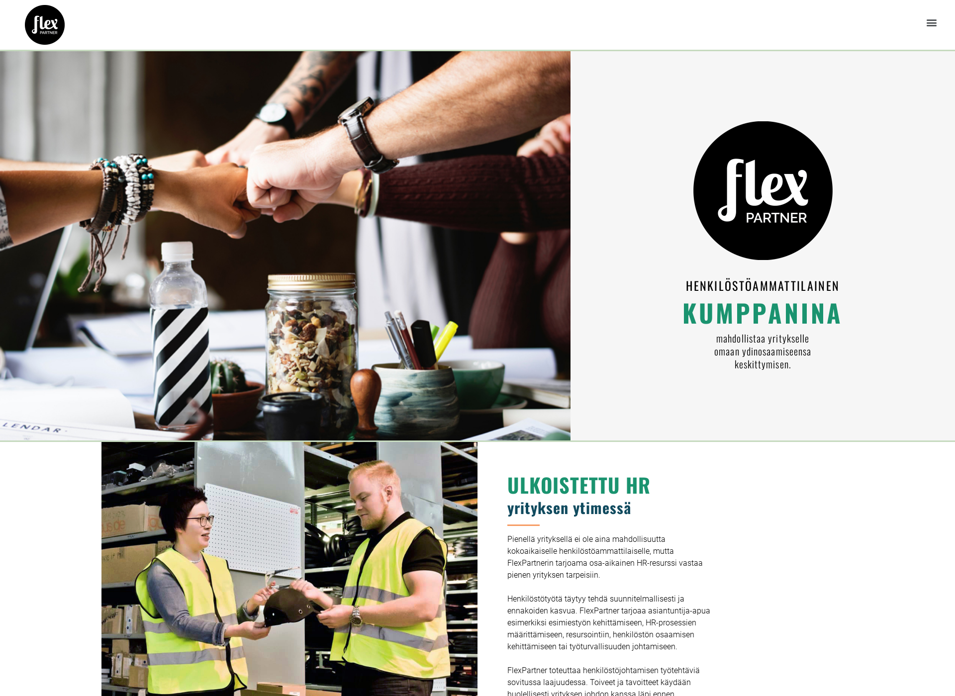 Screenshot for flexpartner.fi