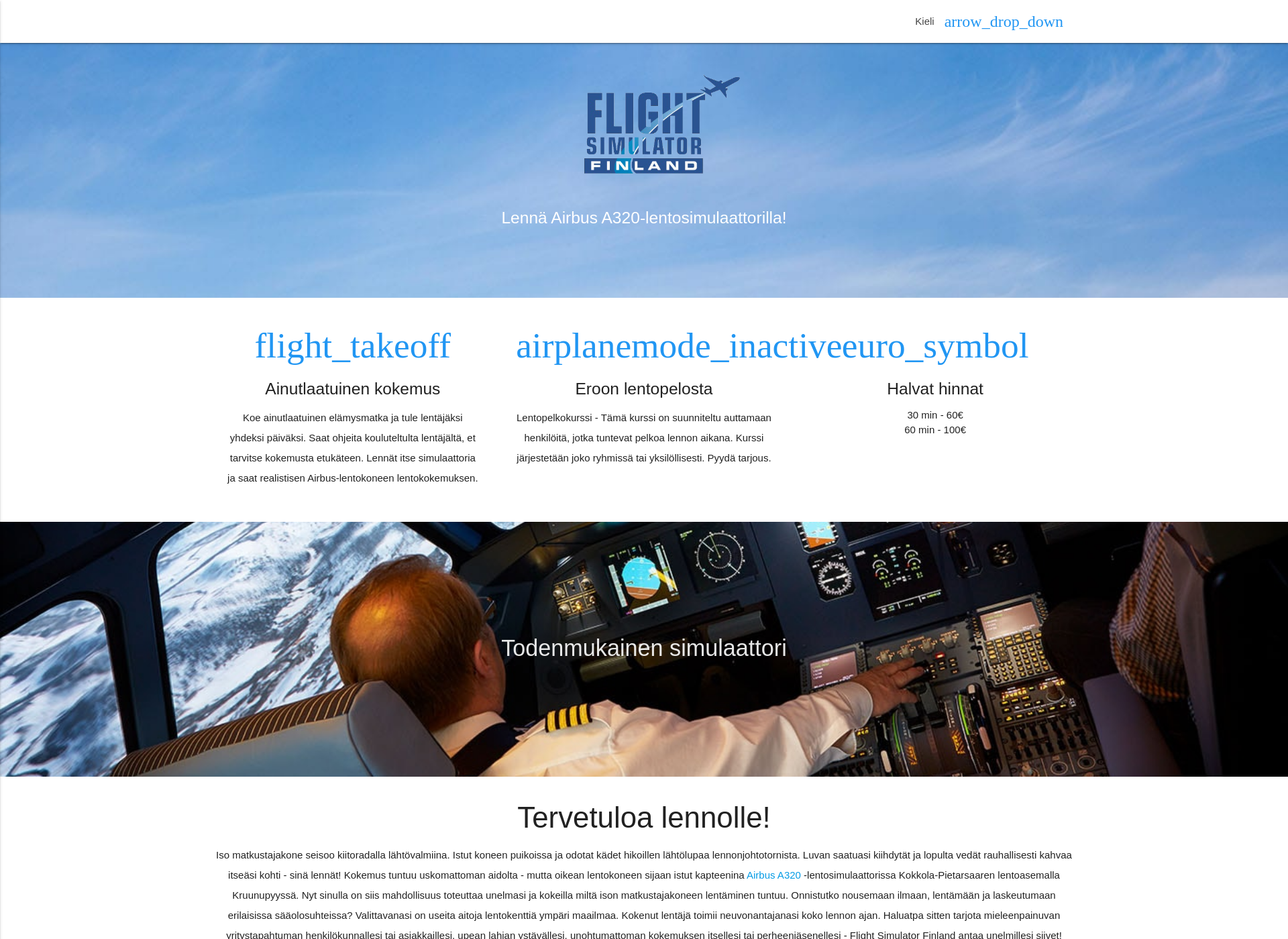 Näyttökuva flightsimulatorfinland.fi